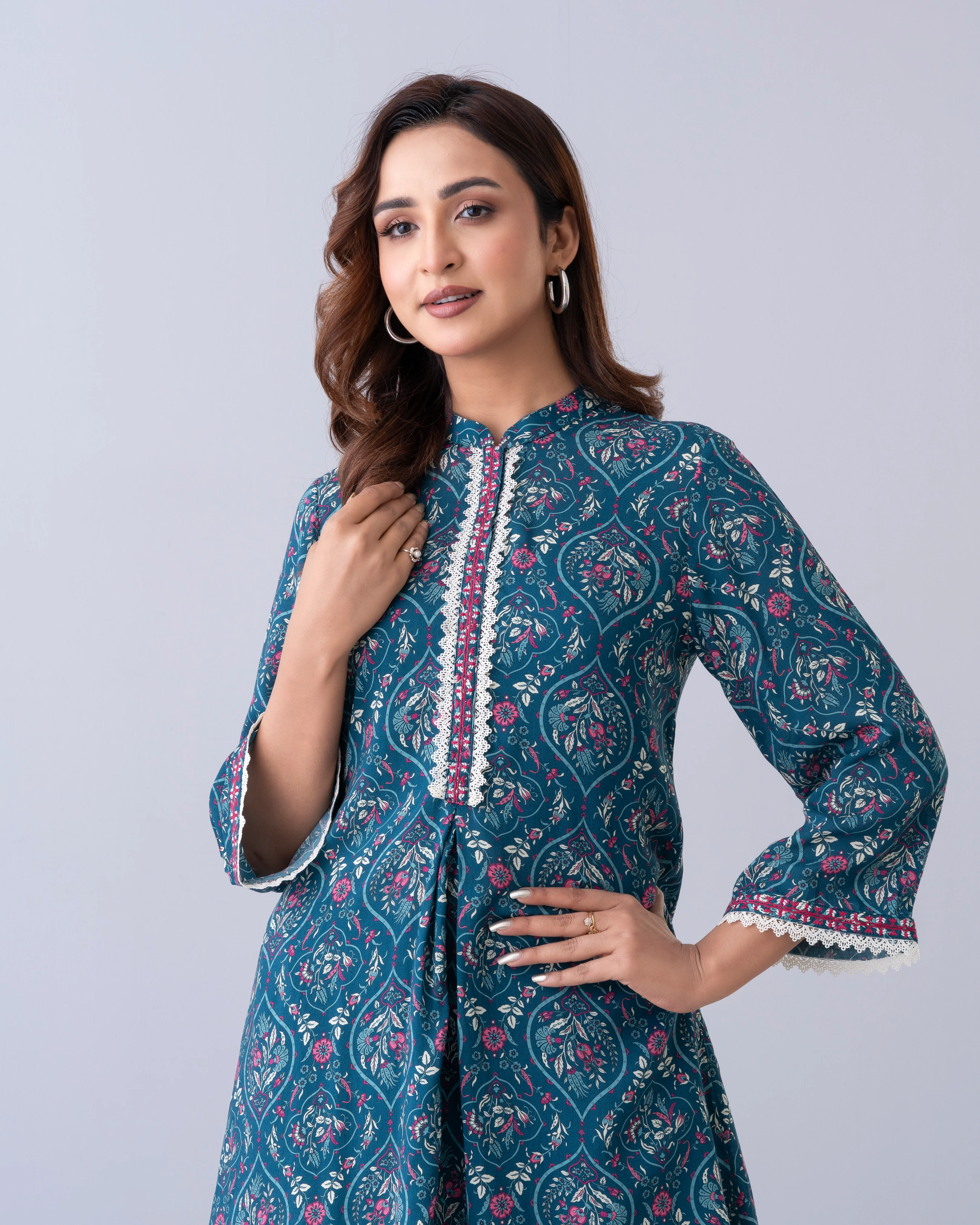 Smart Fit Printed Ethnic Kurti - Image 3