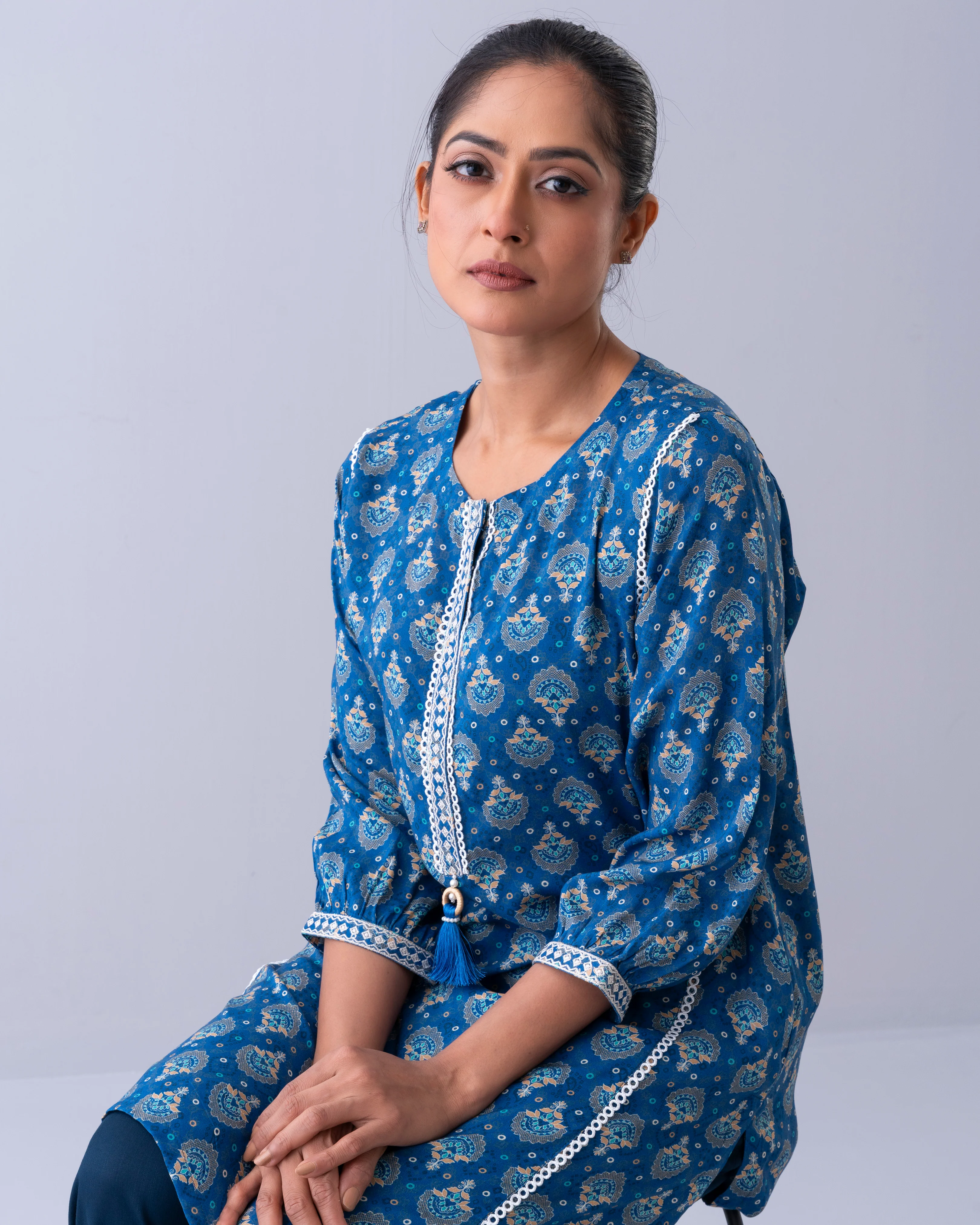 Relaxed Fit Printed Ethnic Kurti - Image 7