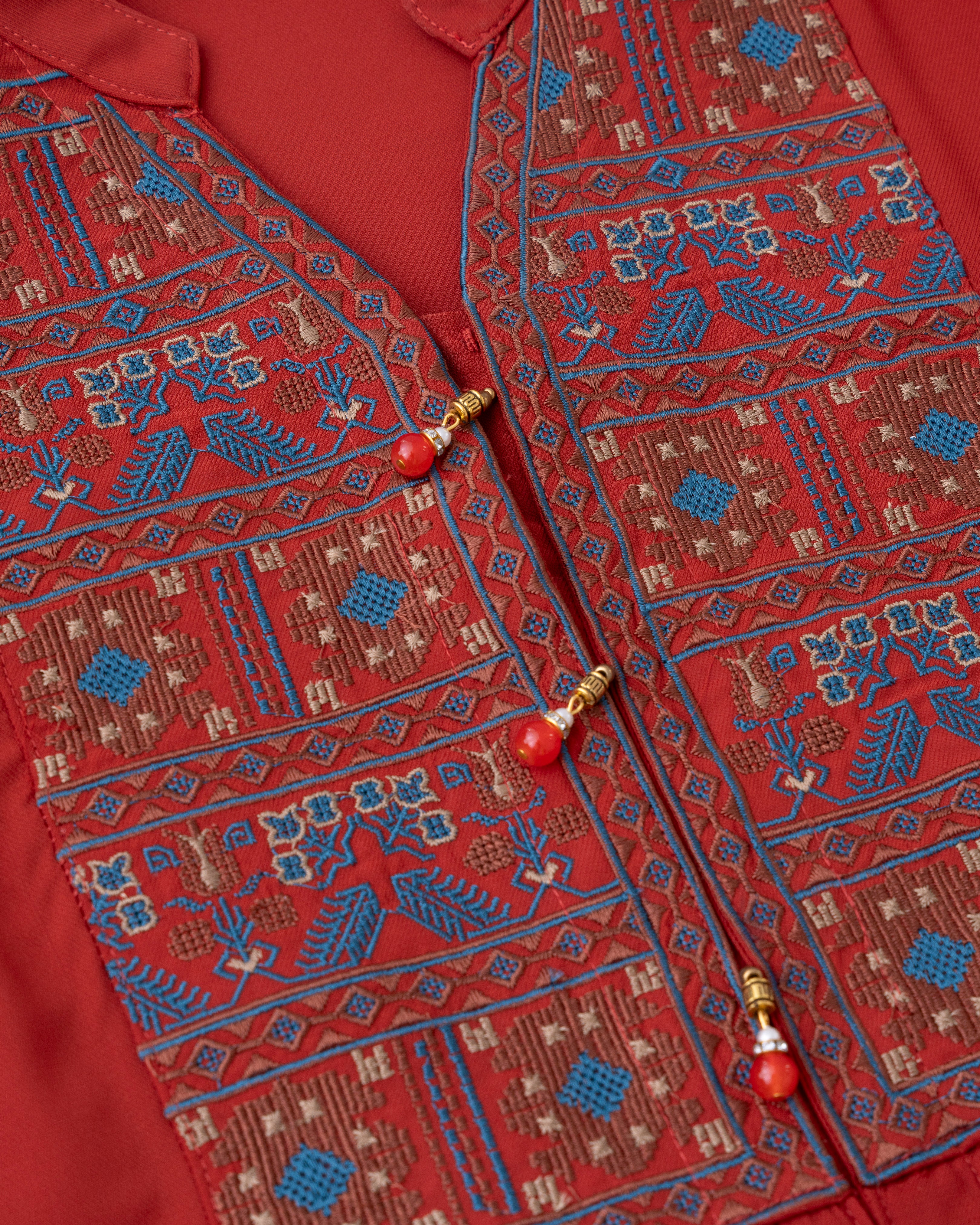 Relaxed Fit Embroidered Ethnic Kurti - Image 6