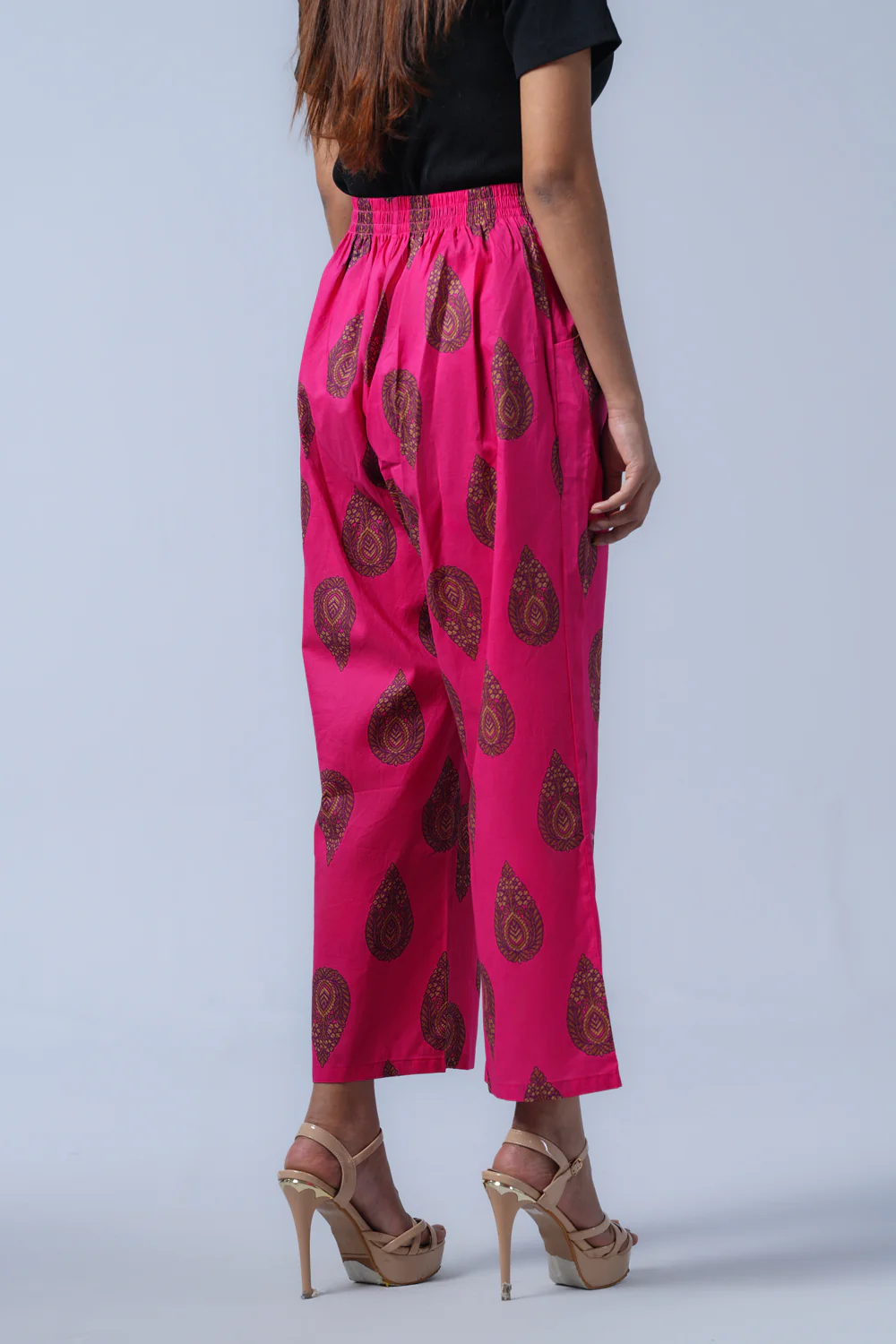 Smart Fit Reactive Printed Cotton Ethnic Pants - Image 3