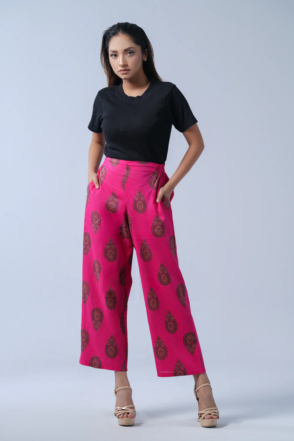 Smart Fit Reactive Printed Cotton Ethnic Pants - Image 5