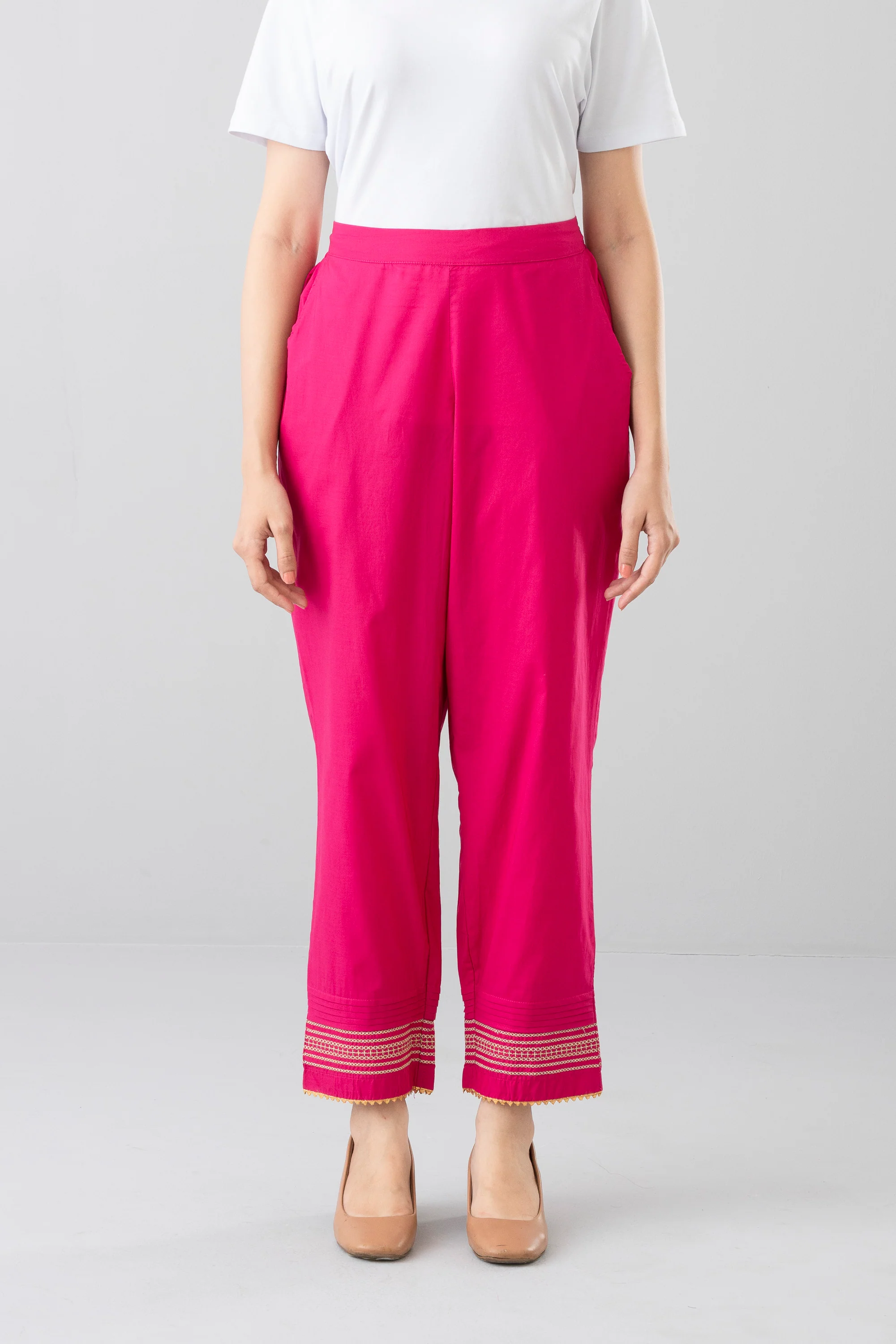 Smart Fit Embroidered Ethnic Pants - Image 7