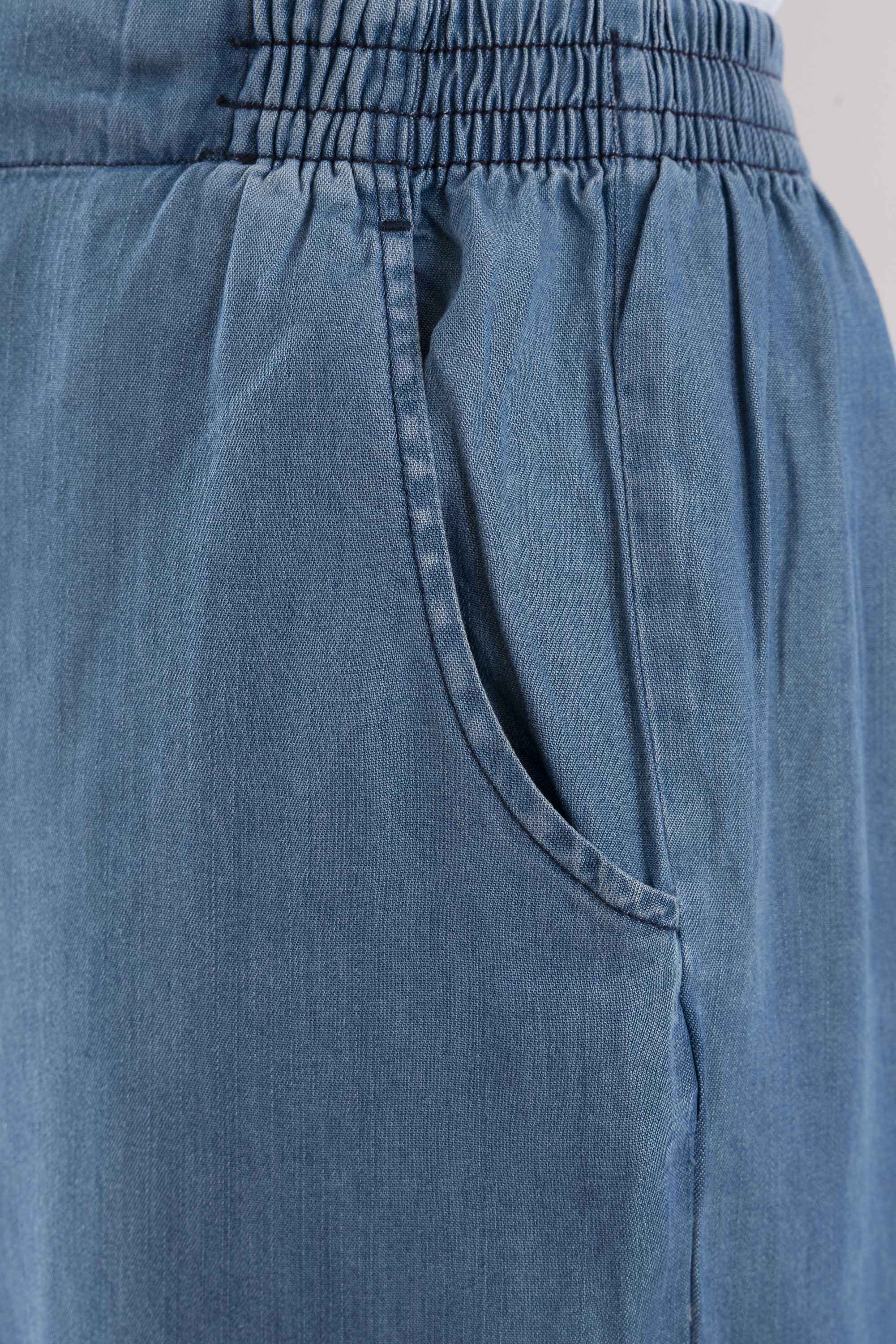 Relaxed Fit Denim-Style Ethnic Pants - Image 5