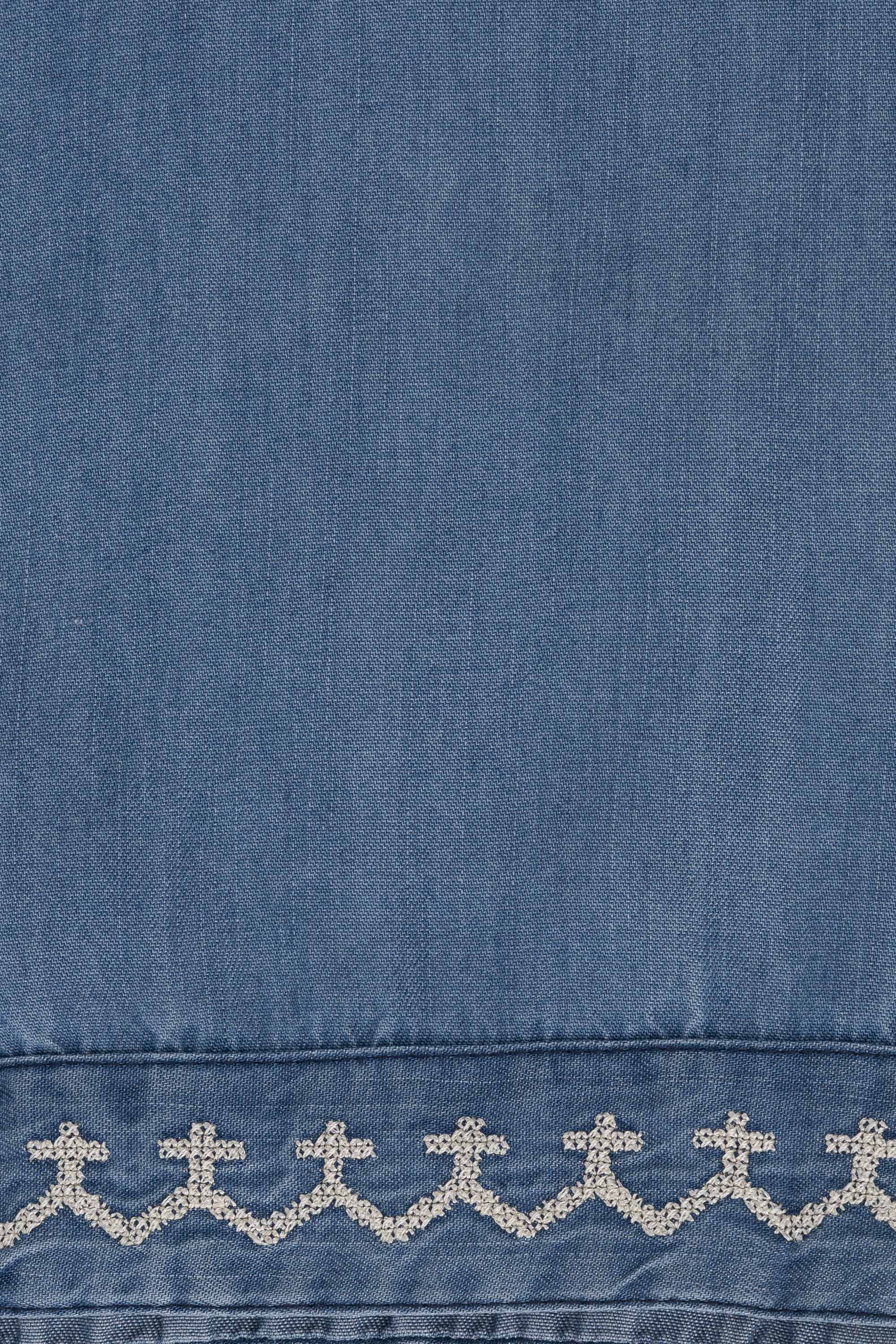Relaxed Fit Denim-Style Ethnic Pants - Image 6
