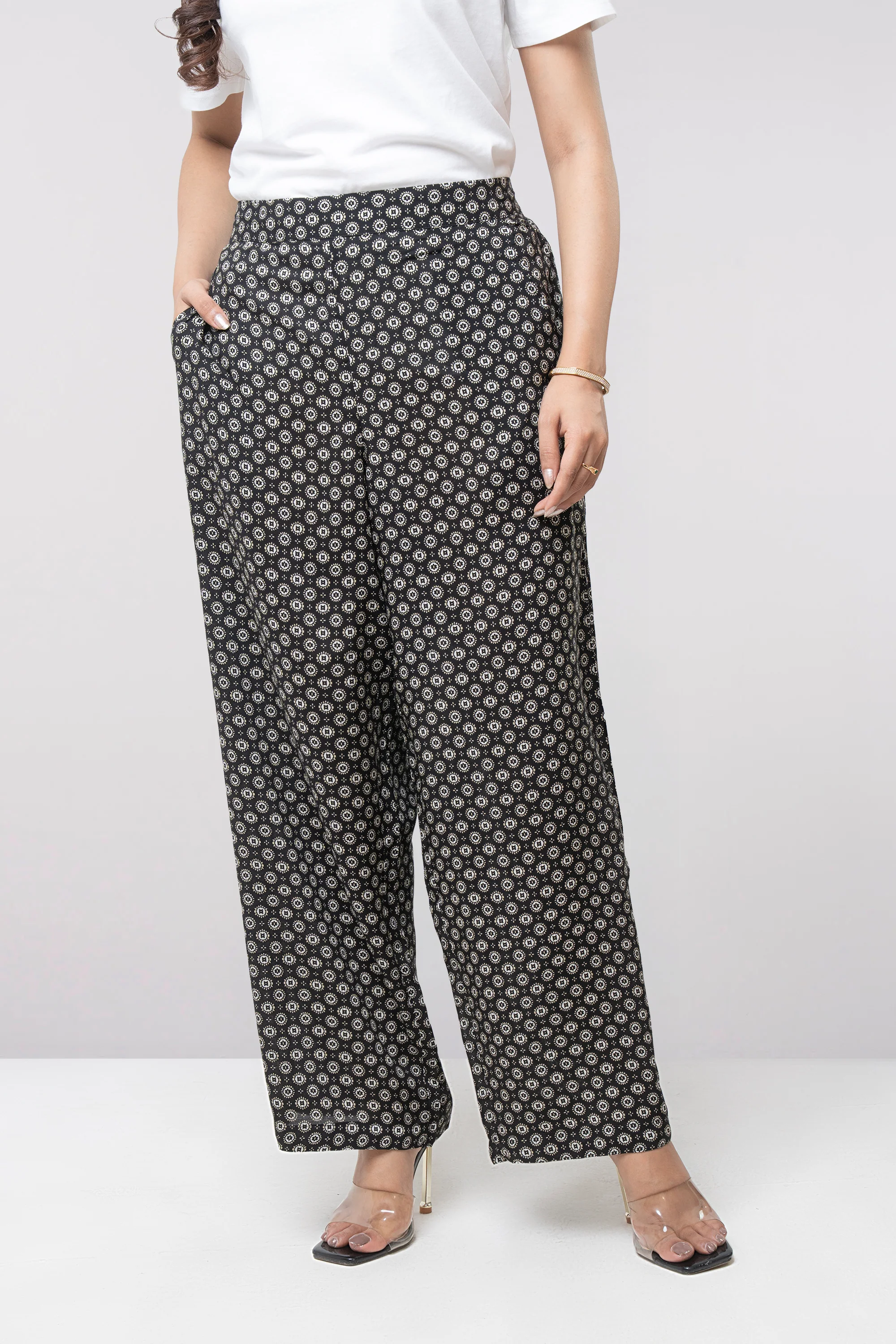 Relaxed Fit Printed Ethnic Pants - Image 3