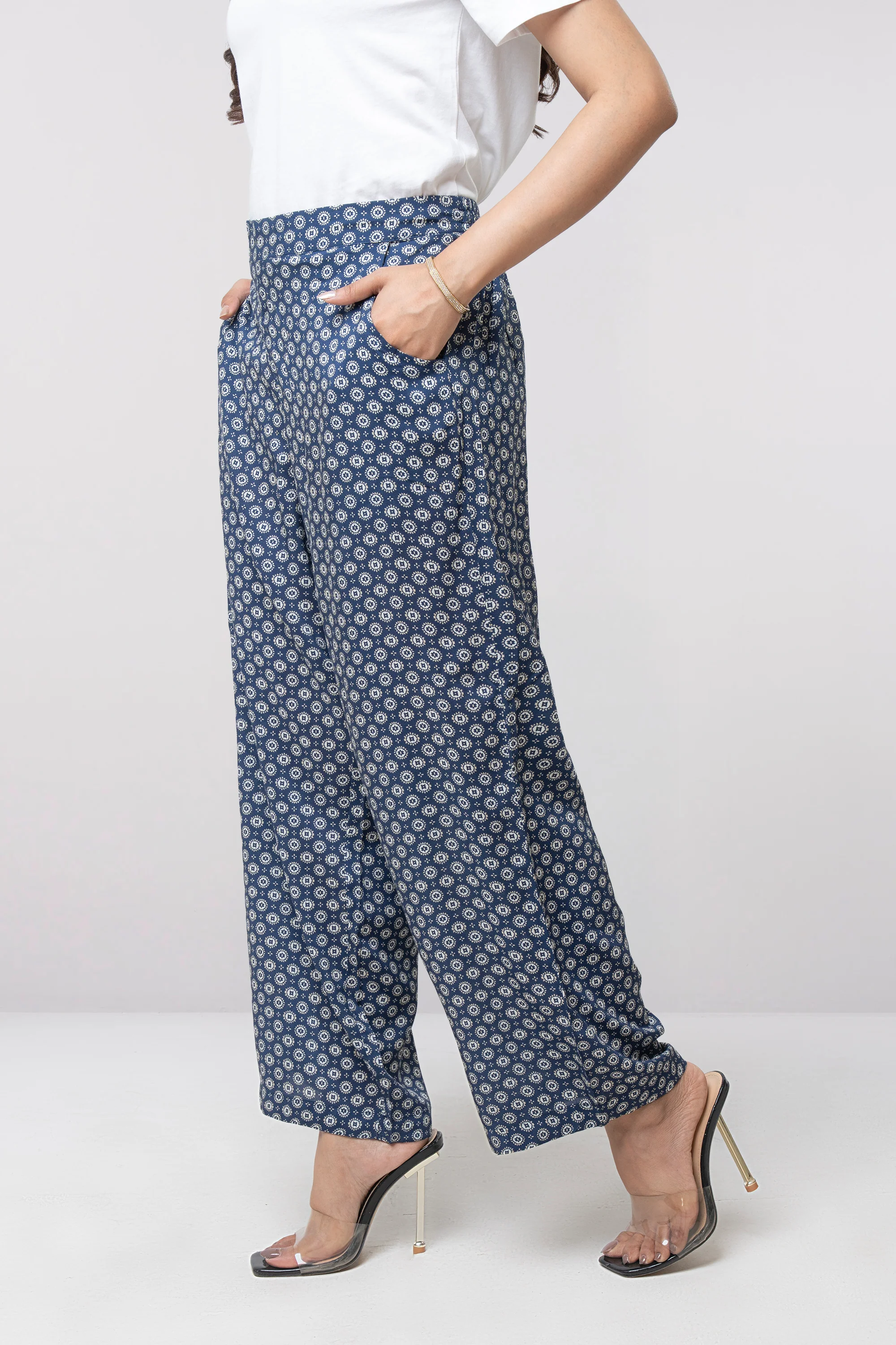 Relaxed Fit Printed Ethnic Pants - Image 9