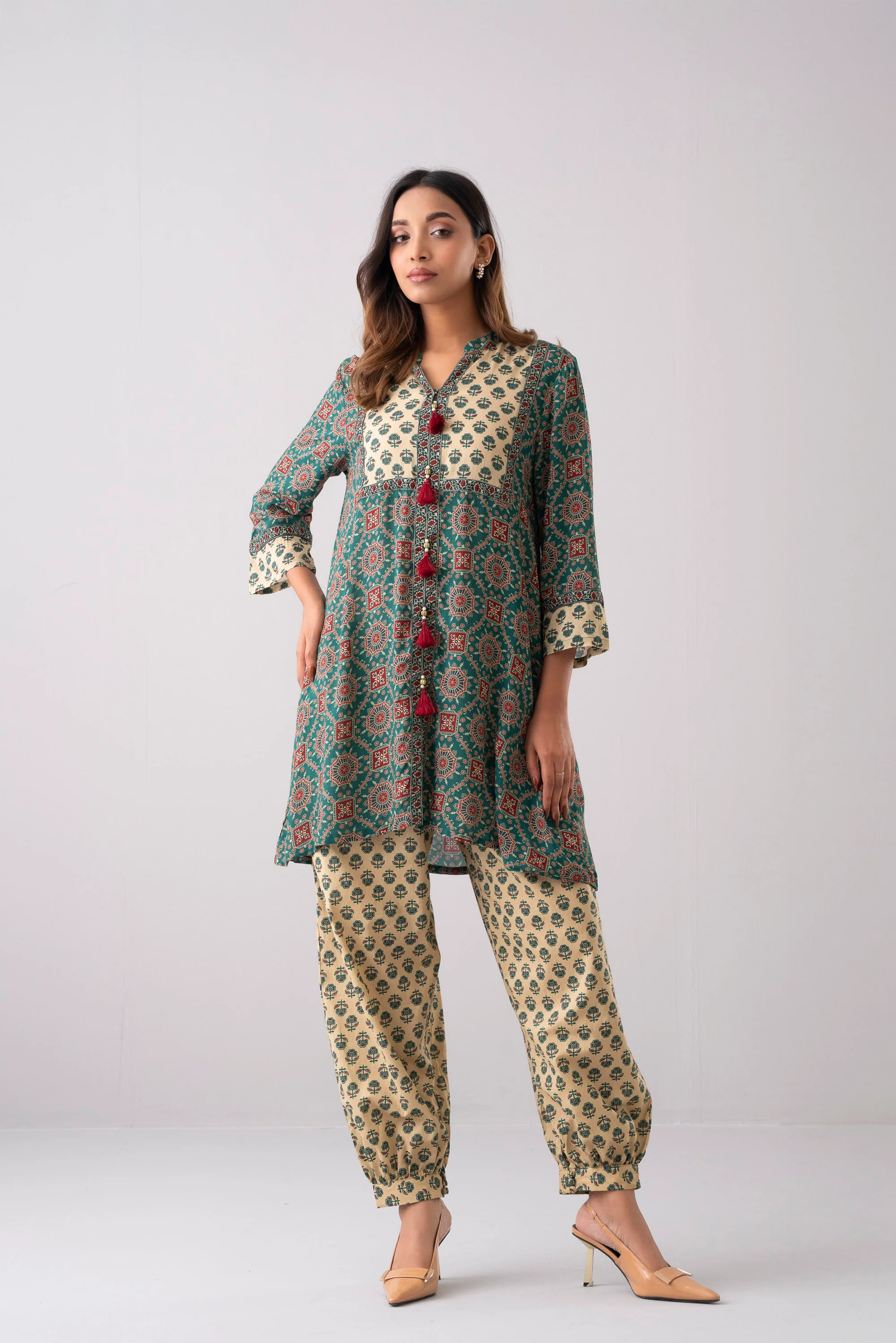 Relaxed Fit Printed Ethnic Pants - Image 2