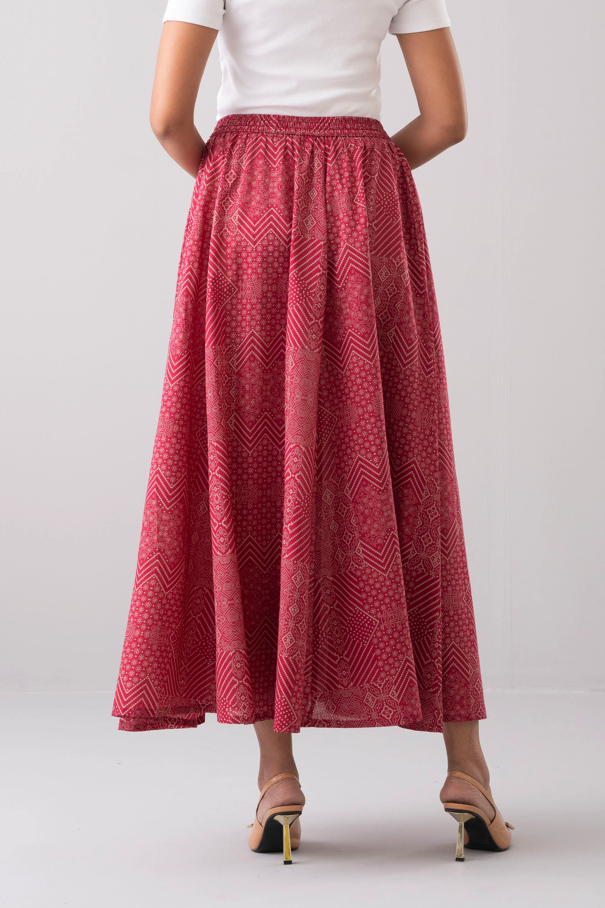 Ankle-Length Semi-Formal Ethnic Skirt - Image 4