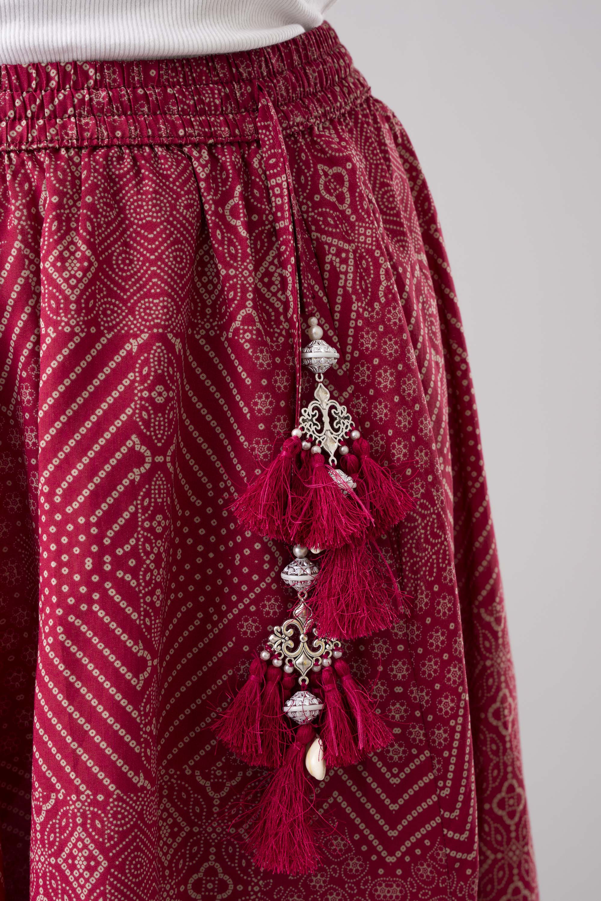 Ankle-Length Semi-Formal Ethnic Skirt - Image 5