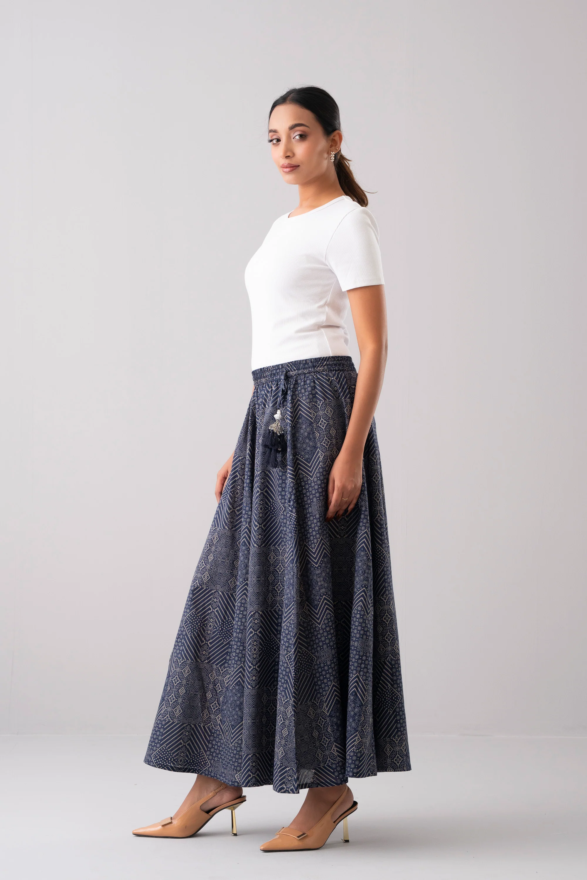 Ankle-Length Semi-Formal Ethnic Skirt - Image 8