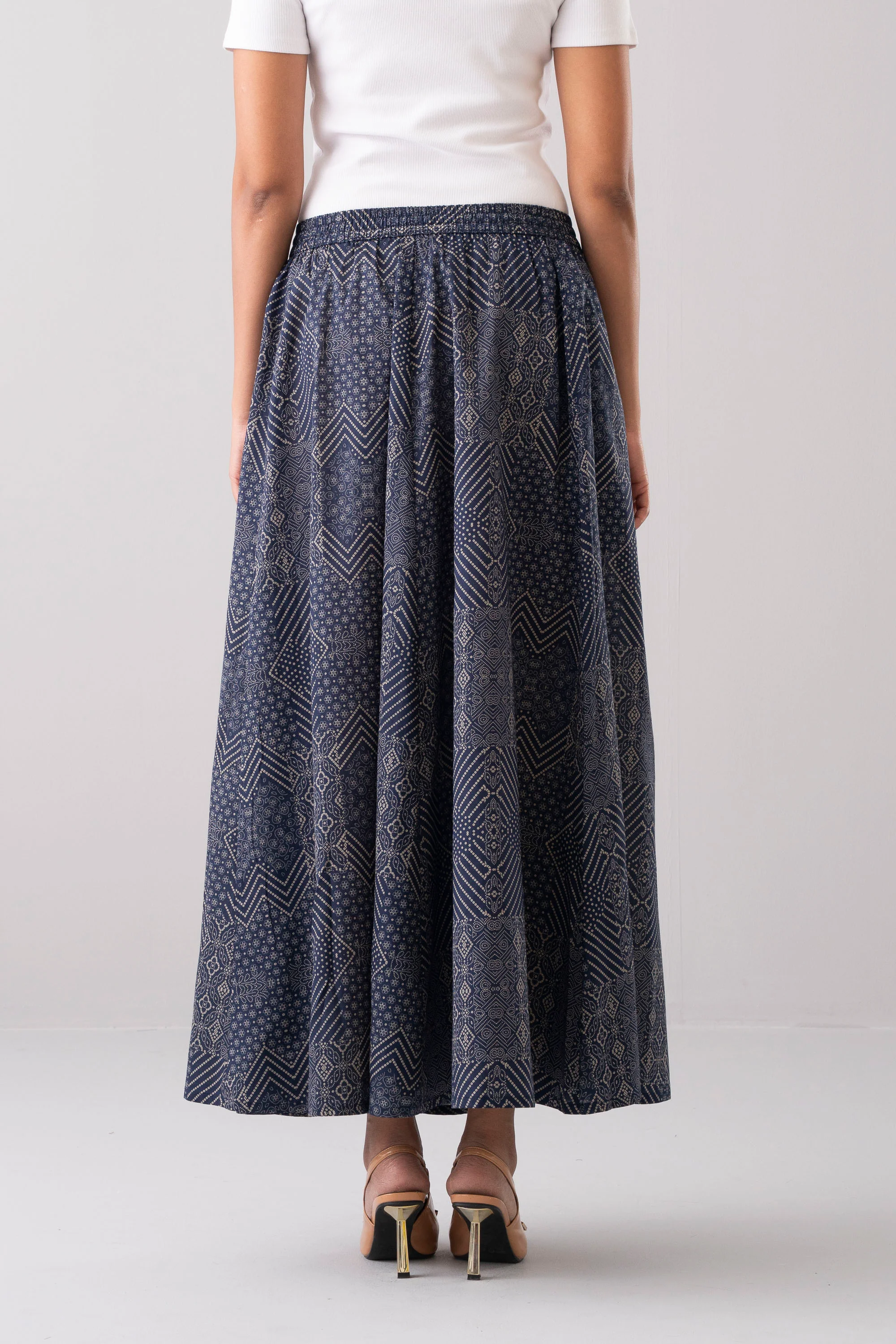 Ankle-Length Semi-Formal Ethnic Skirt - Image 9