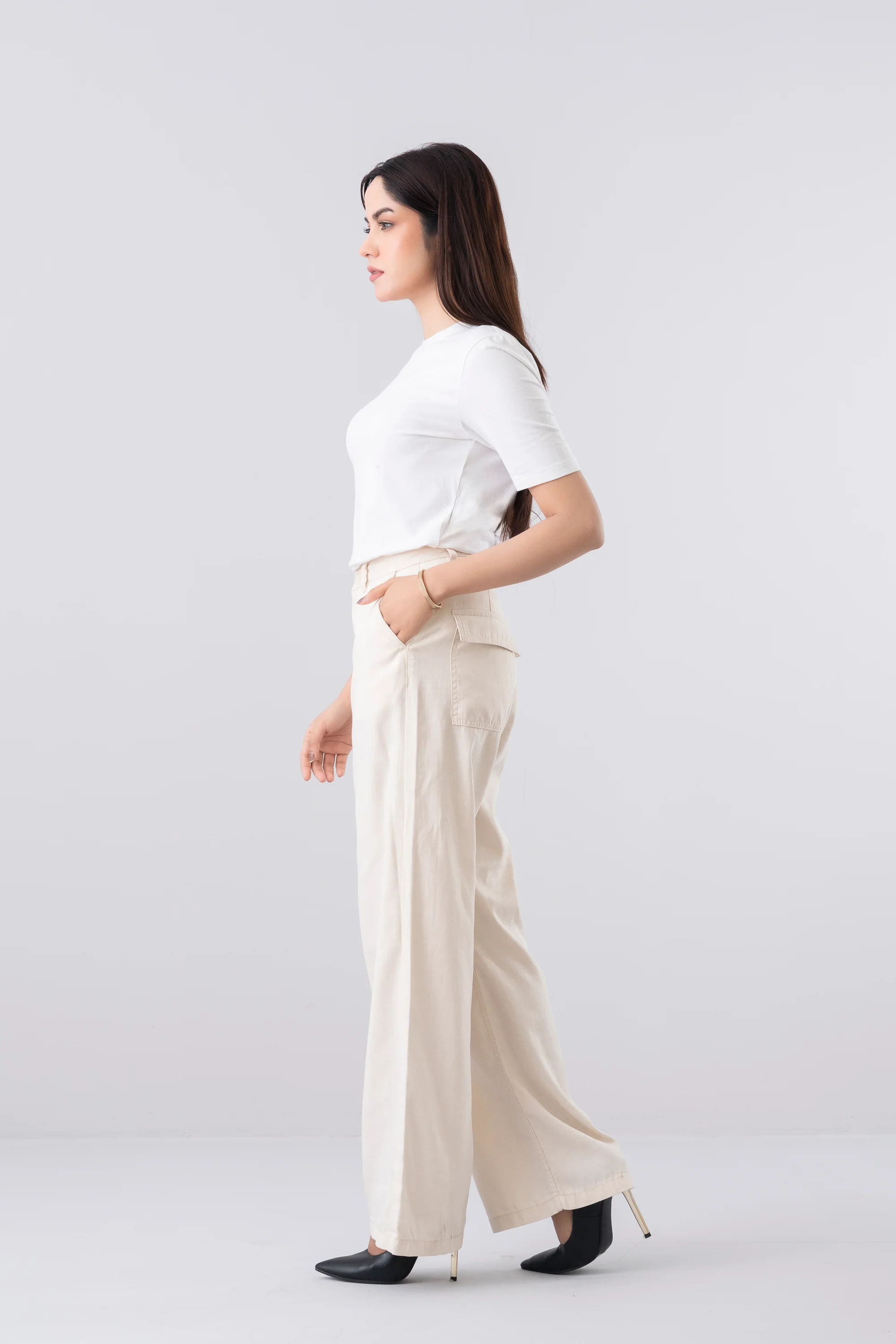 Wide-Leg Fashion Twill Trouser - Image 3