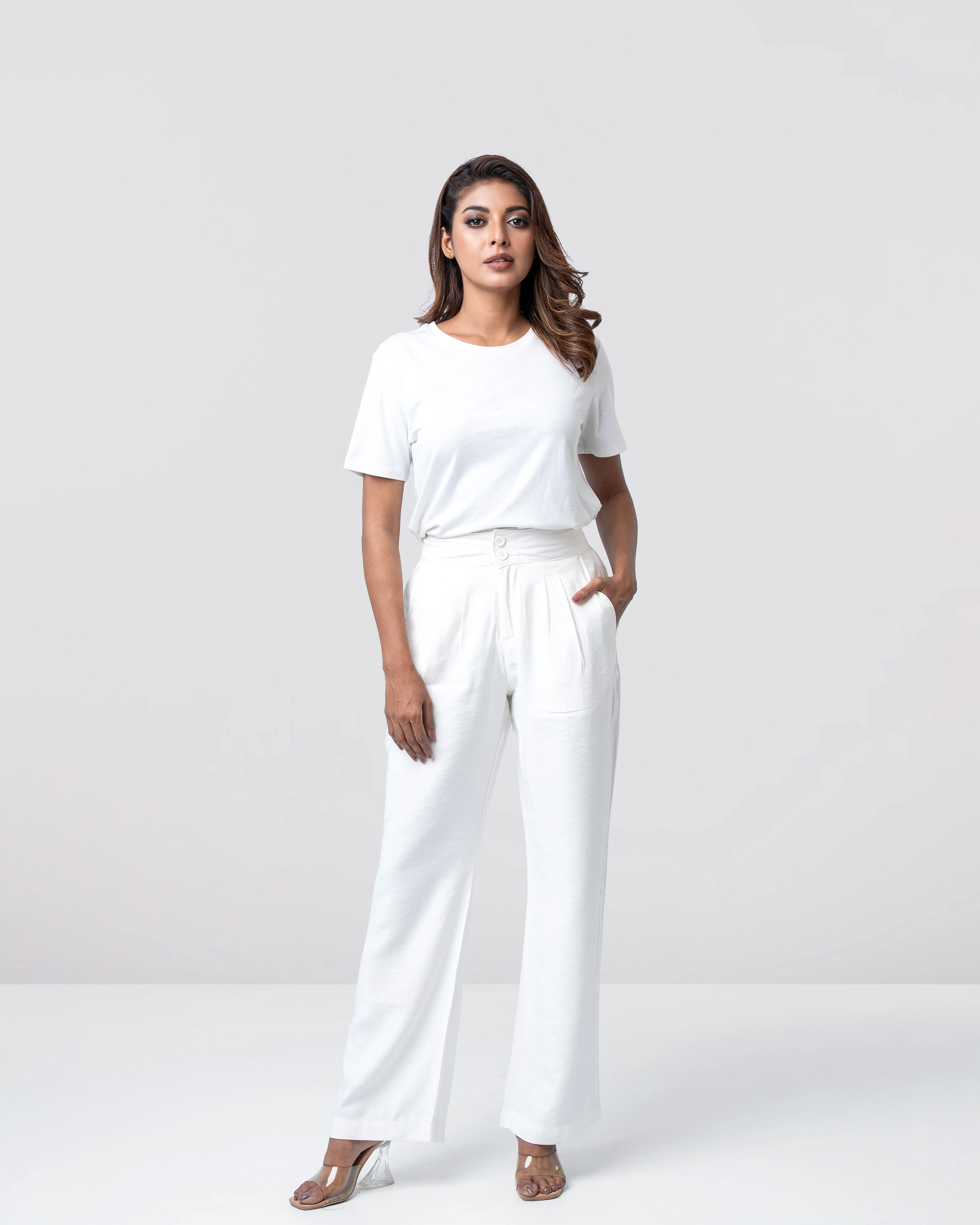 Stright Fit Wide- Leg Twill pant - Image 2