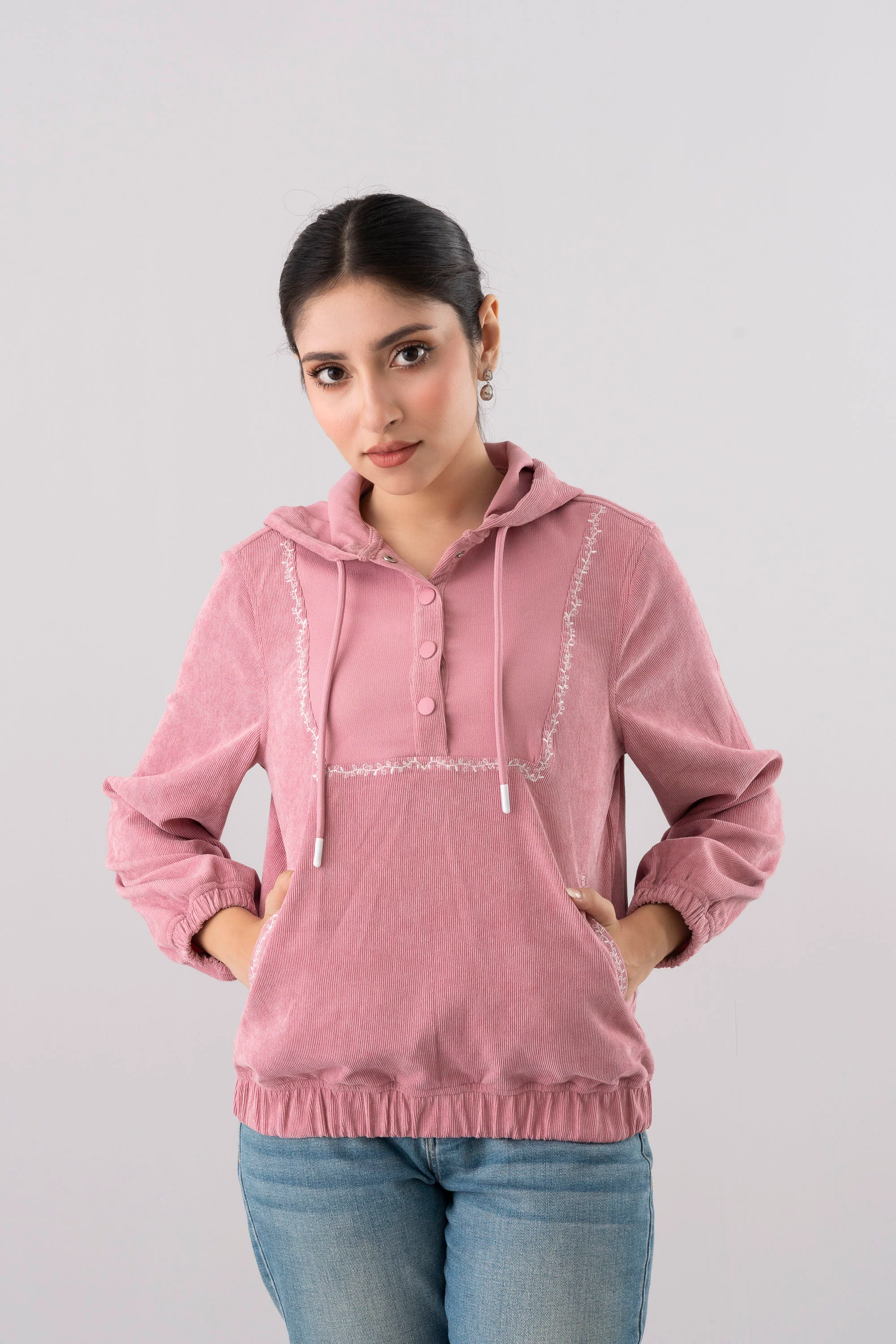 Regular Fit Embroidered Hoodie - Image 2