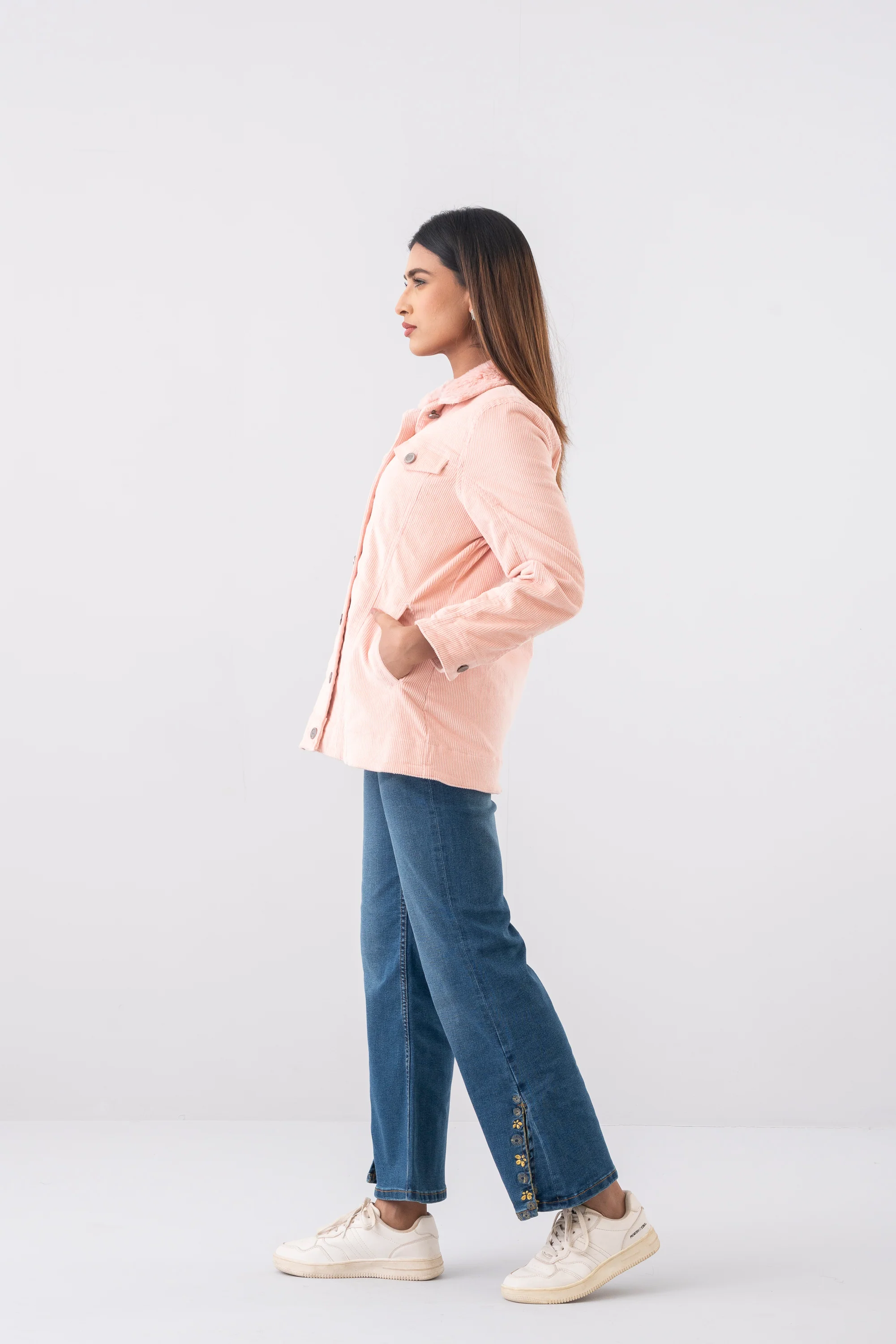 Regular Fit Corduroy Jacket - Image 3