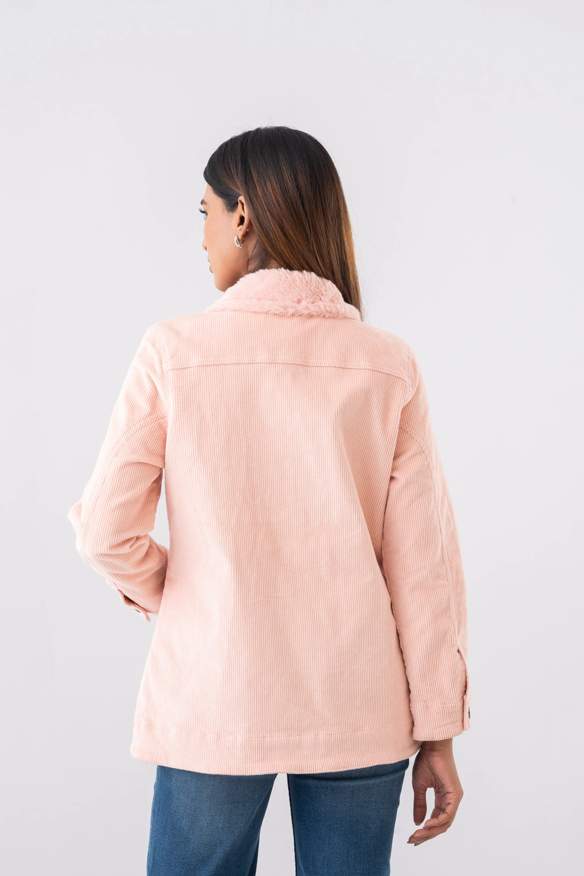 Regular Fit Corduroy Jacket - Image 4