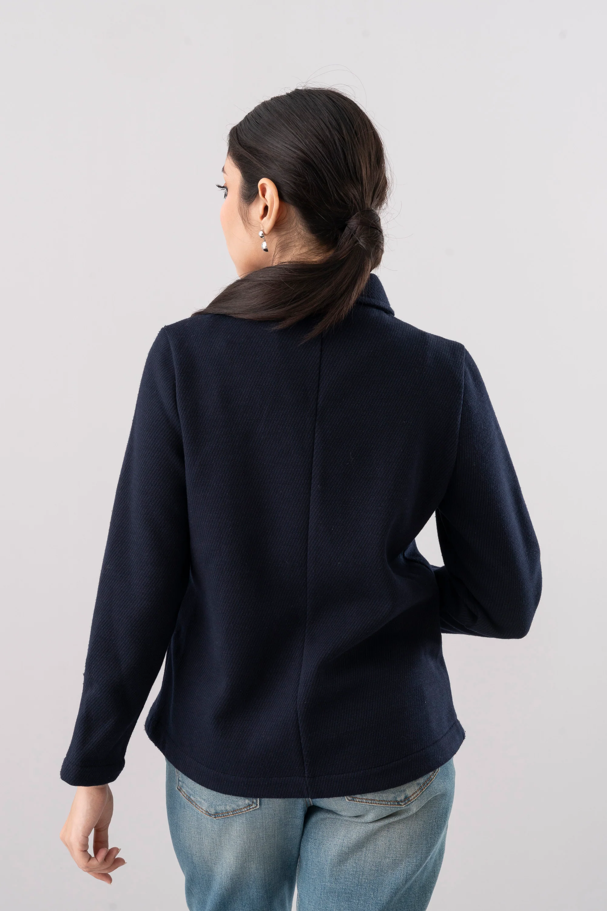 Regular Fit Double-Breasted Twill Jacket - Image 4