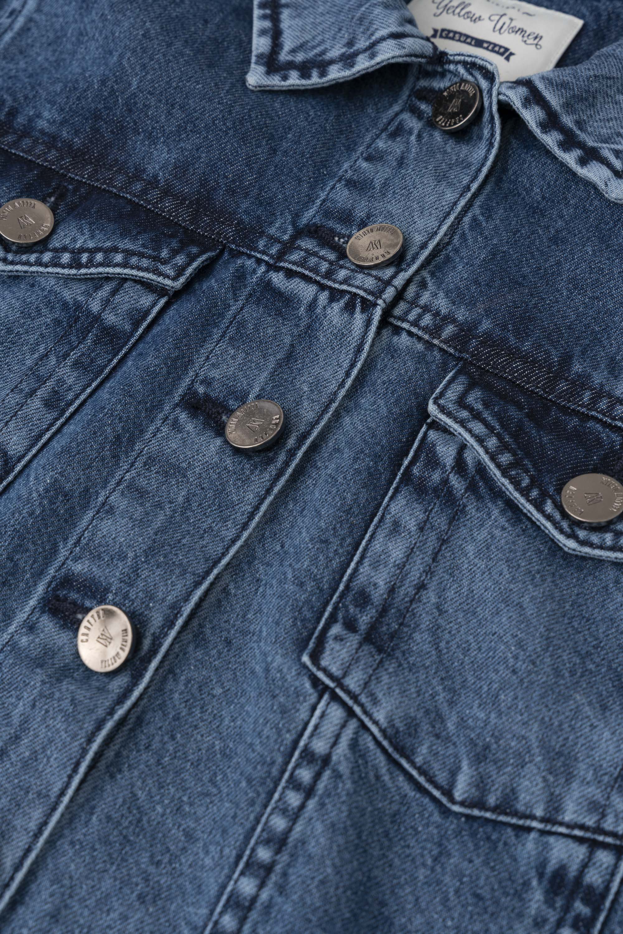 Regular Fit Mid-Washed Denim Jacket - Image 6