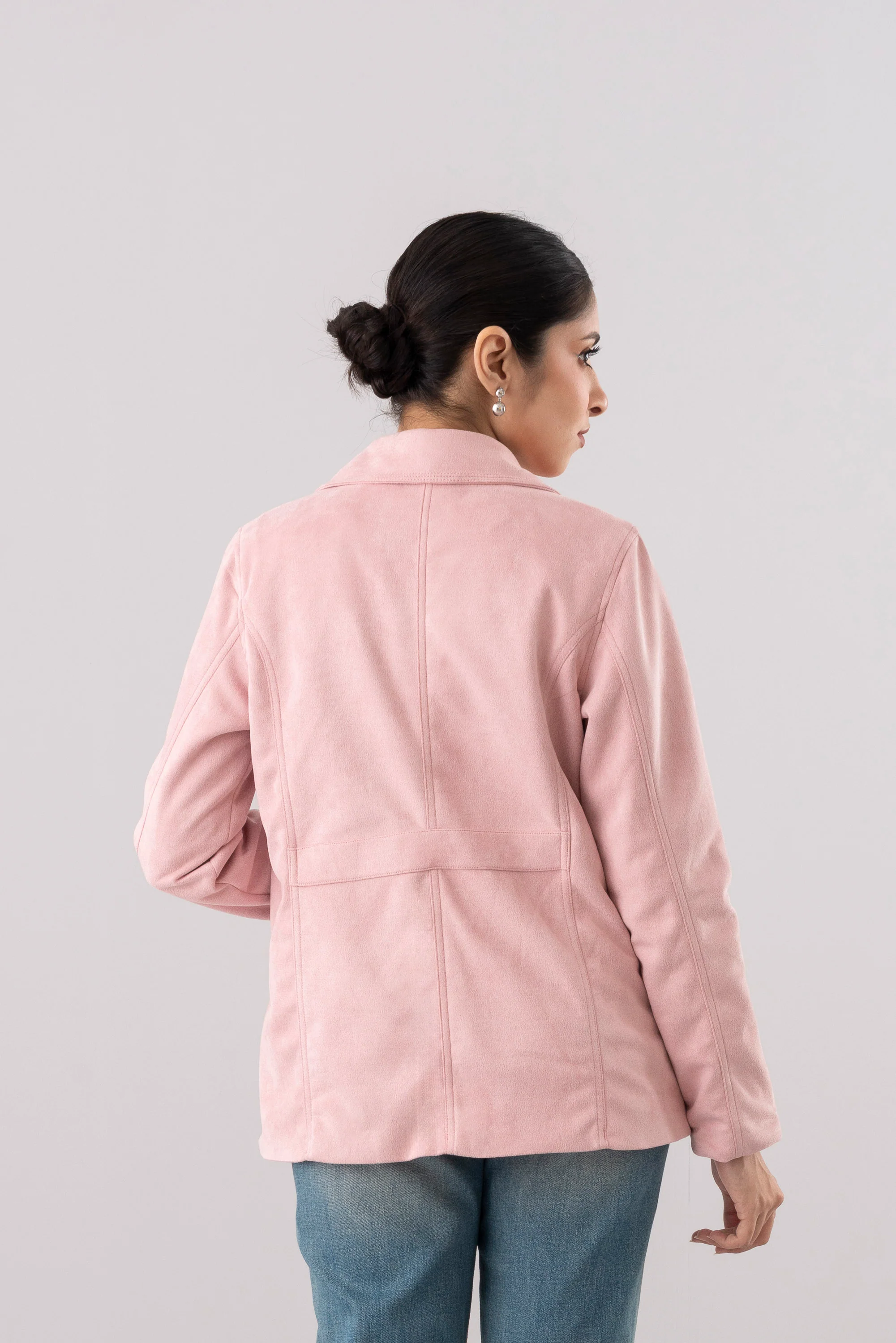 Double-Breasted Suede Jacket - Image 4