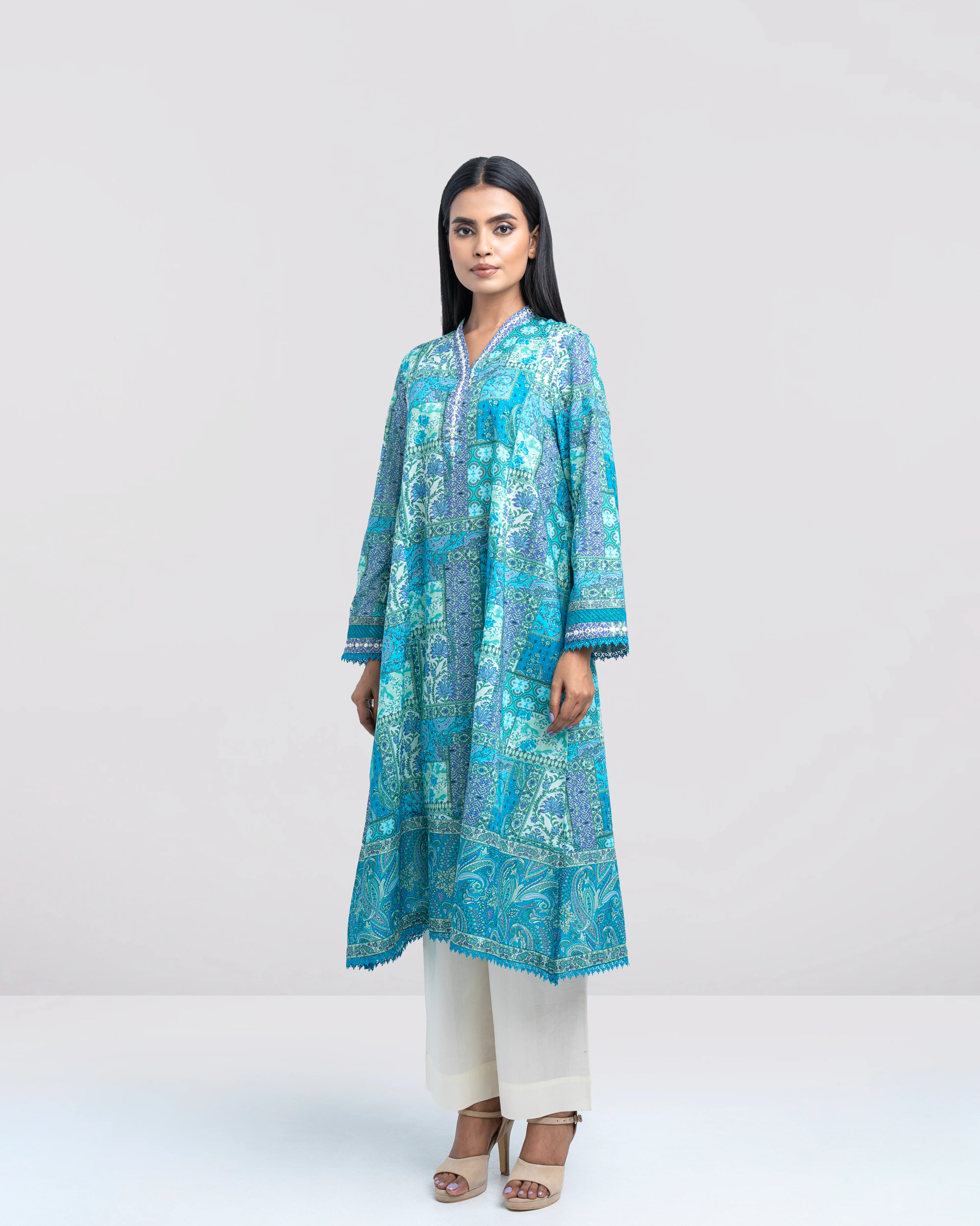 Smart Fit Digitally Printed One Piece Lawn Kurta - Image 3
