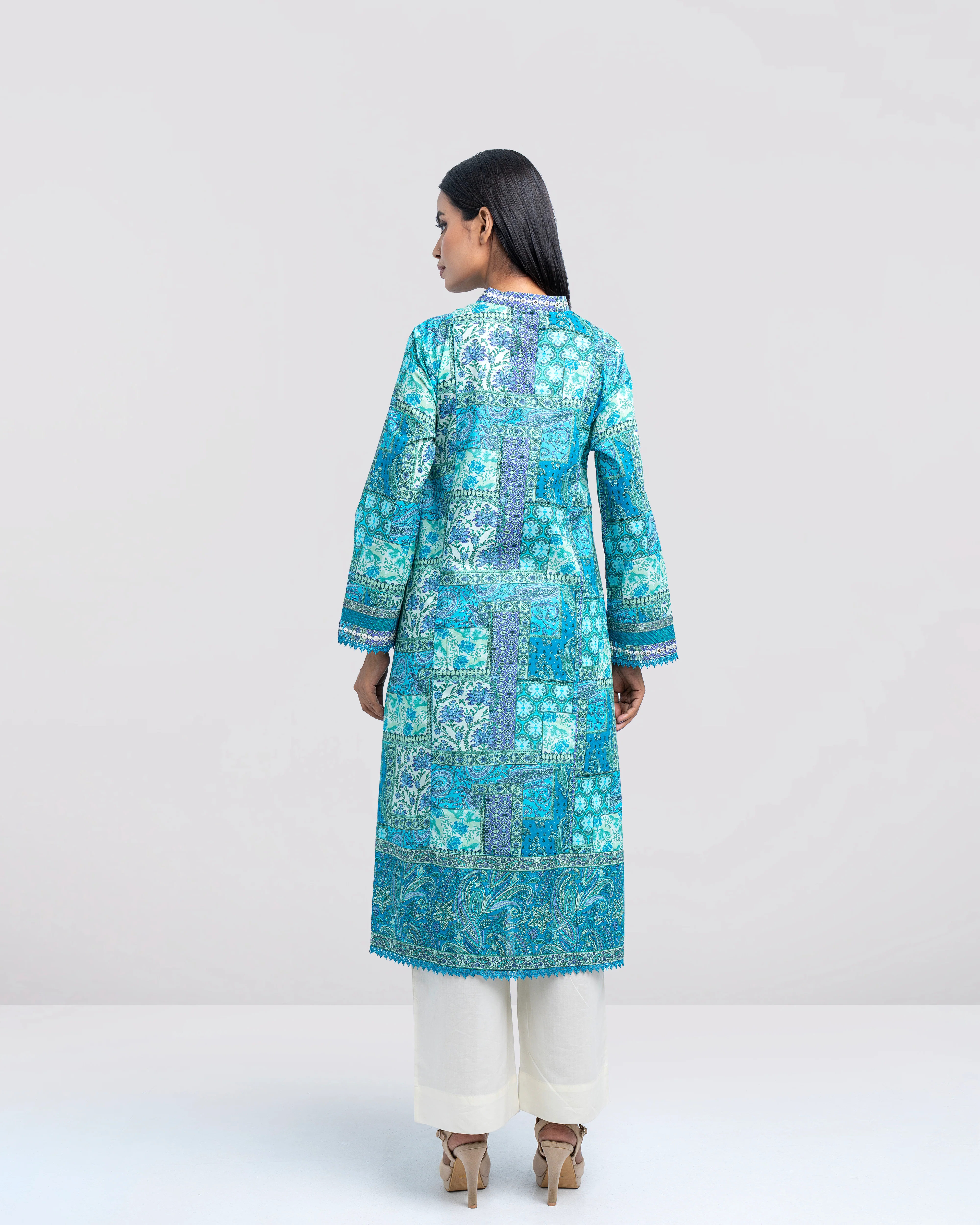 Smart Fit Digitally Printed One Piece Lawn Kurta - Image 4