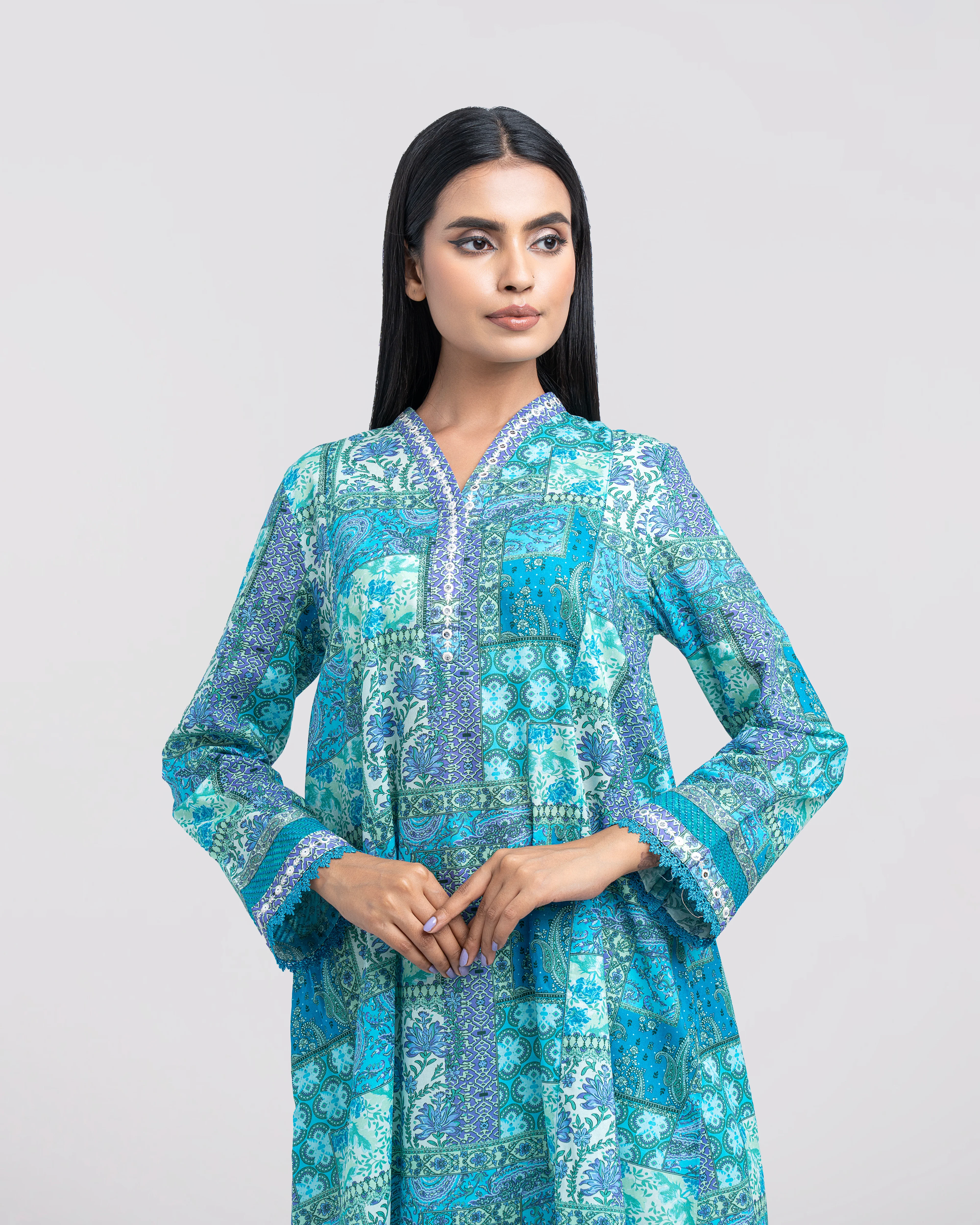 Smart Fit Digitally Printed One Piece Lawn Kurta - Image 5
