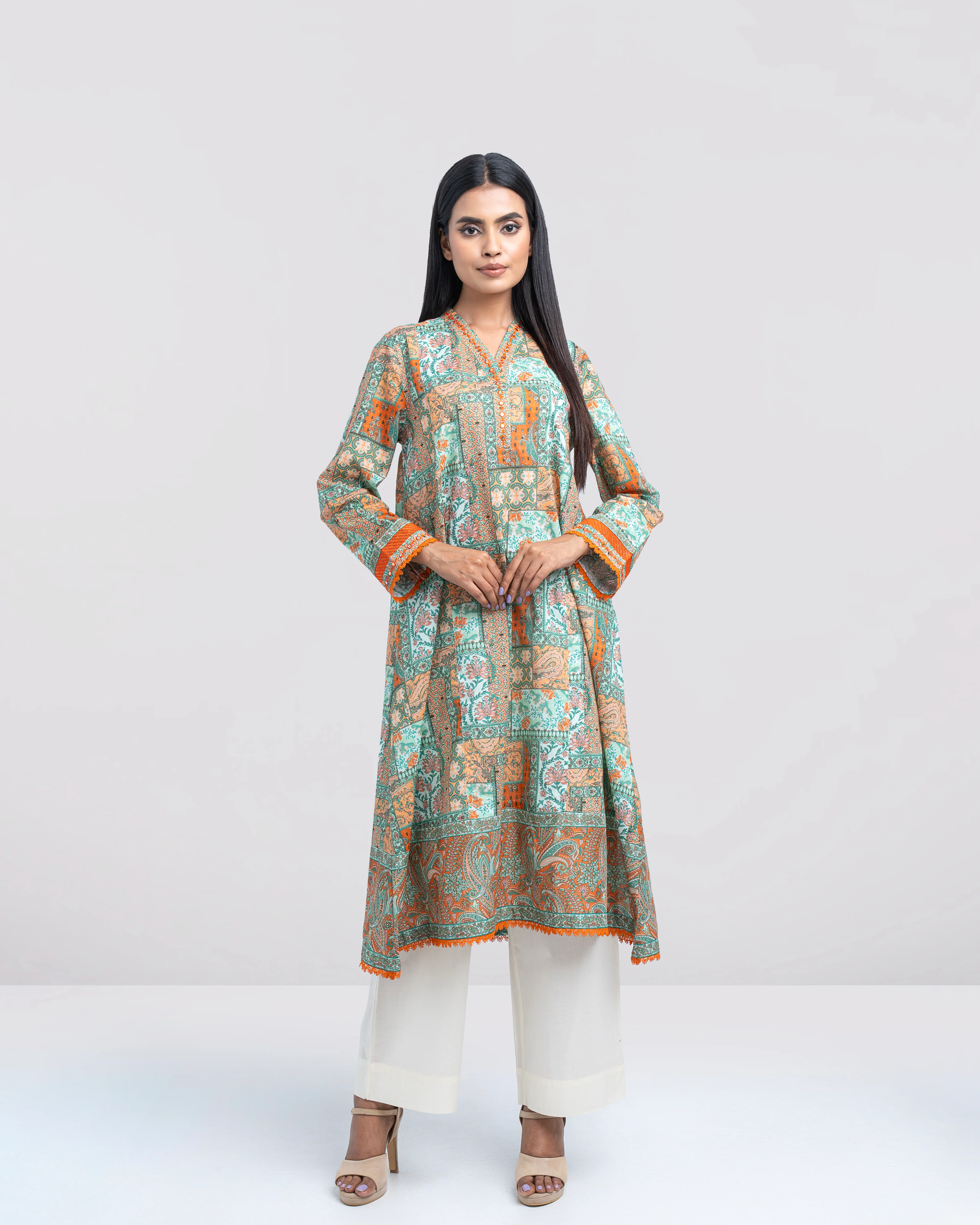 Smart Fit Digitally Printed One Piece Lawn Kurta - Image 7
