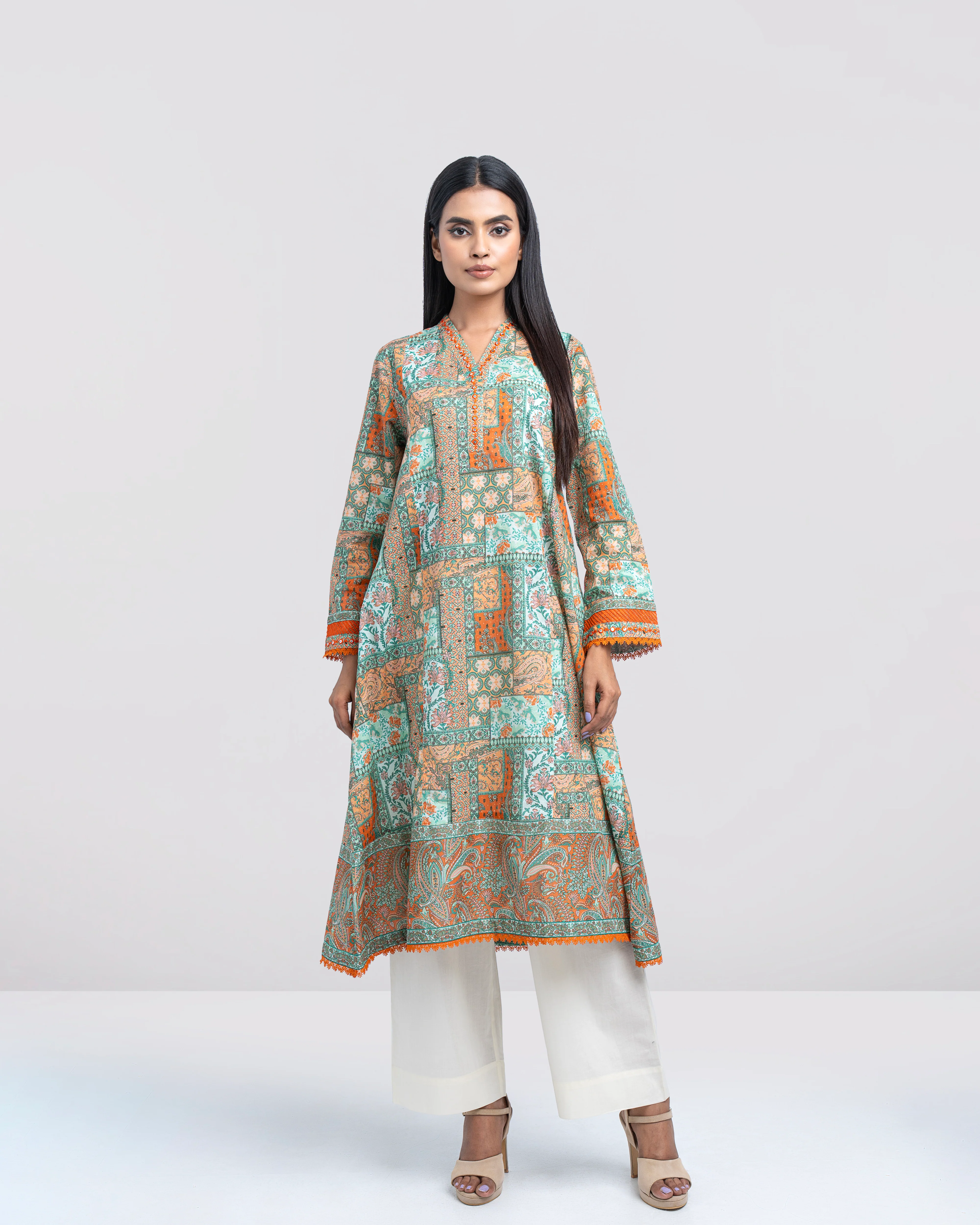 Smart Fit Digitally Printed One Piece Lawn Kurta - Image 9