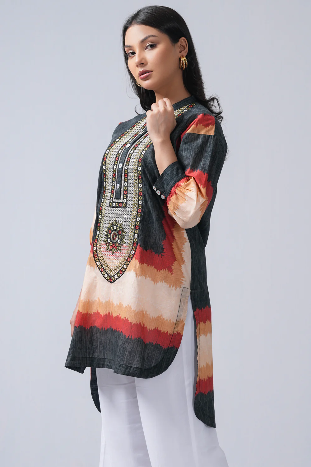 Digital Printed One Piece Lawn Kurta - Image 2