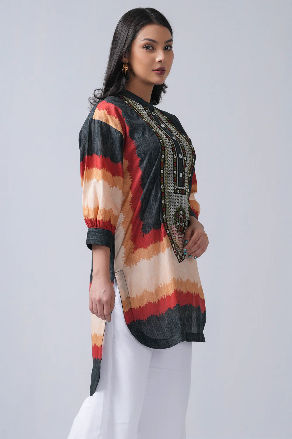 Digital Printed One Piece Lawn Kurta - Image 4