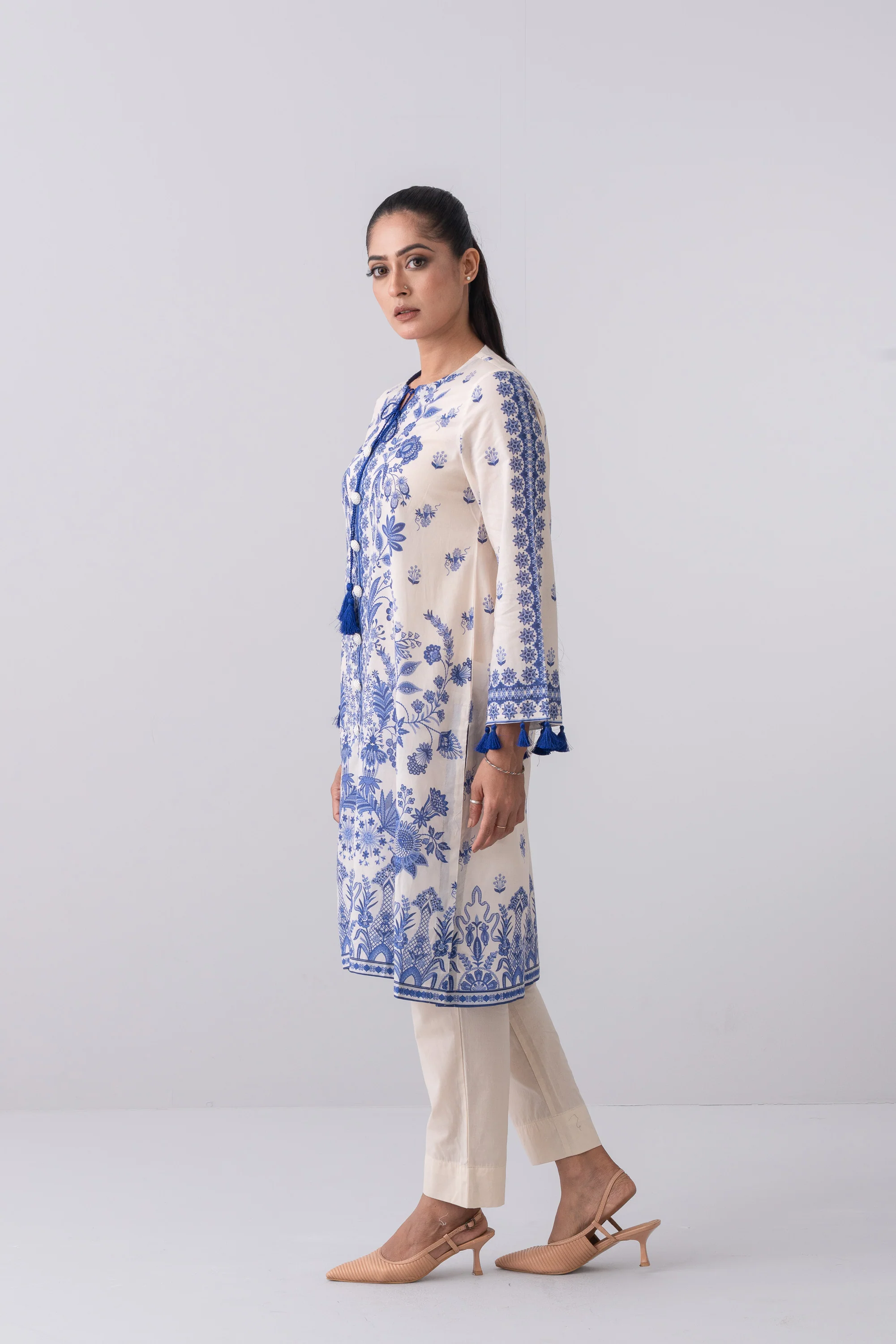 Digital Printed One Piece Lawn Kurta - Image 3