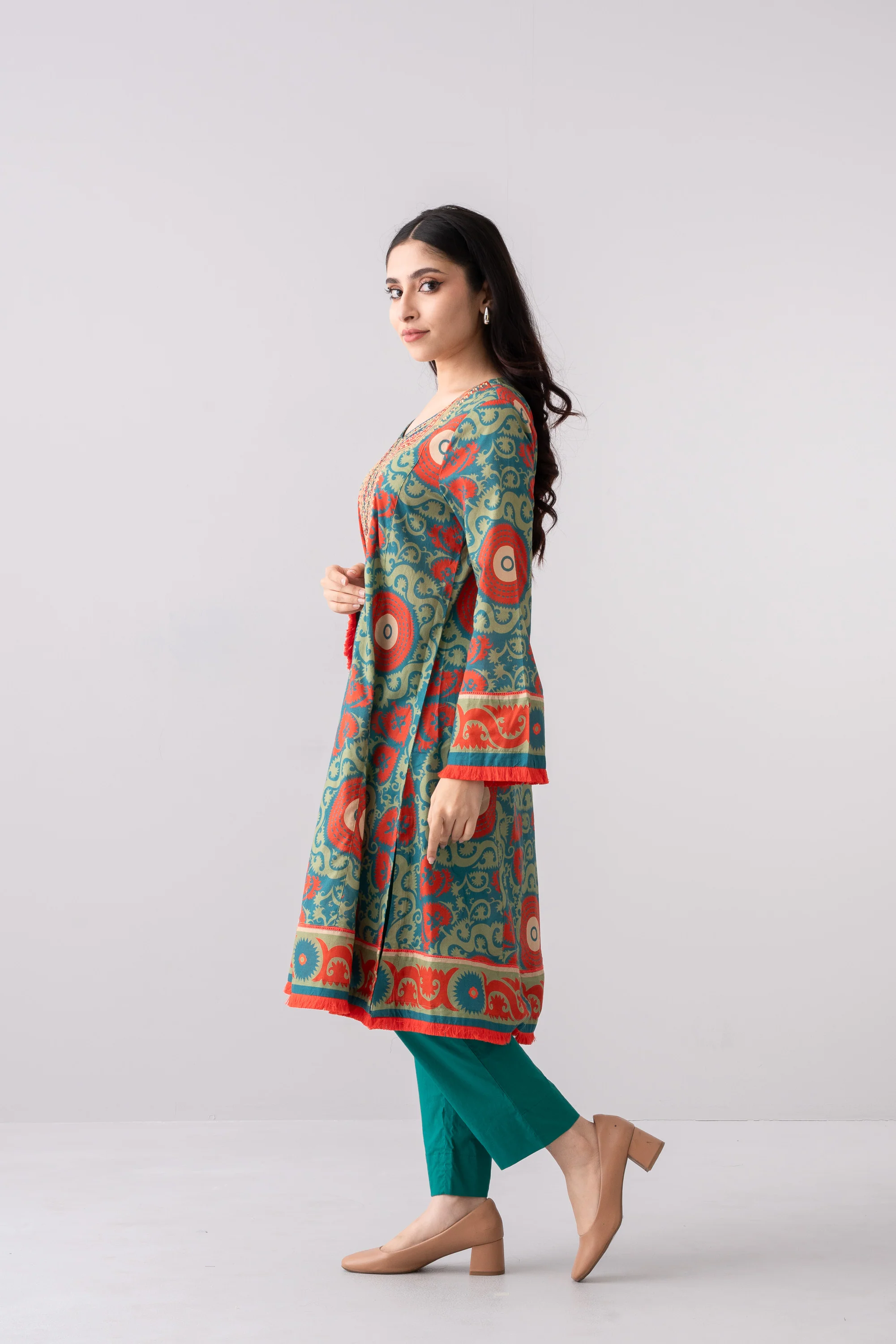 Digital Printed One Piece Lawn Kurti - Image 3