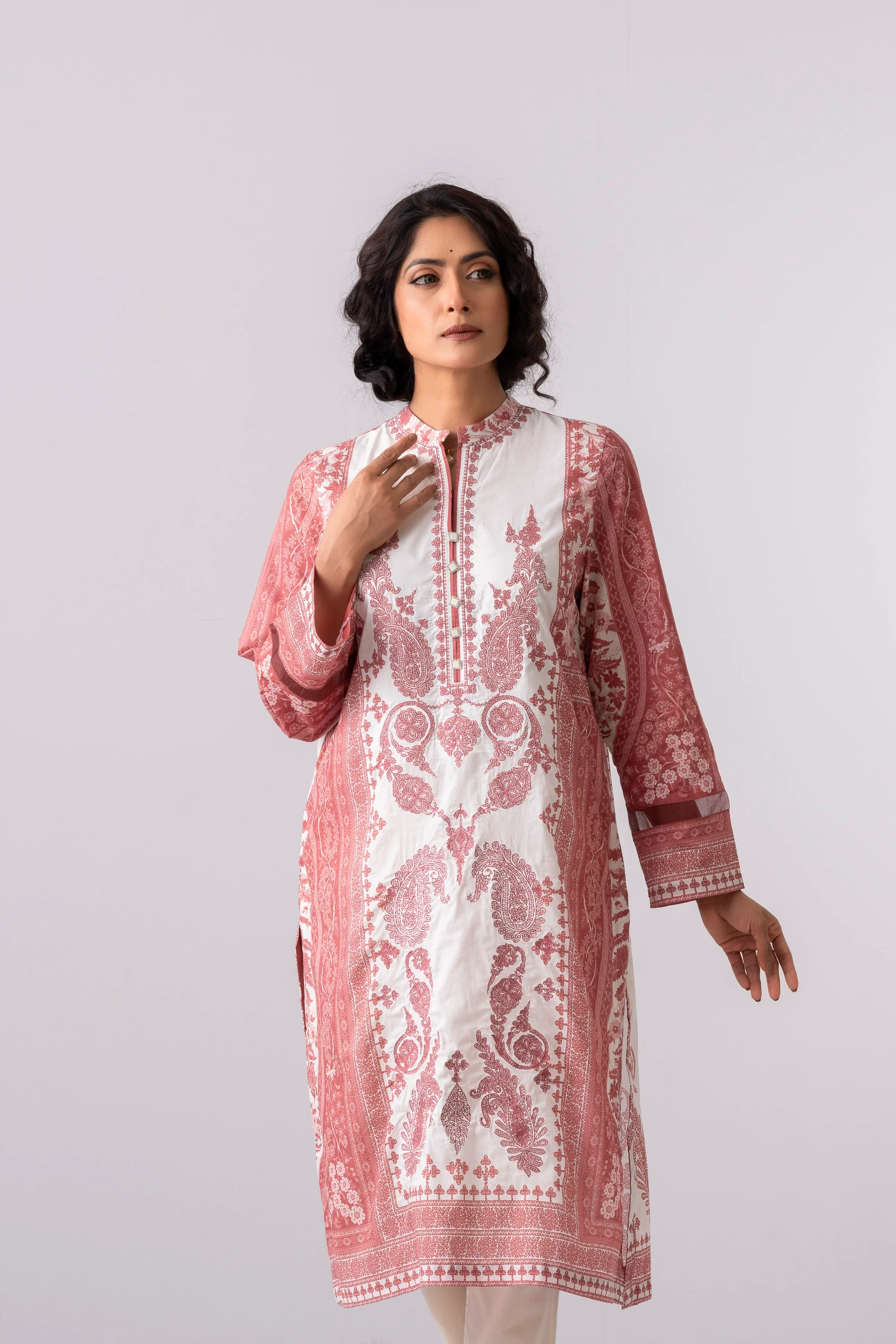 Smart Fit Embroidered Lawn Kurta - Image 8