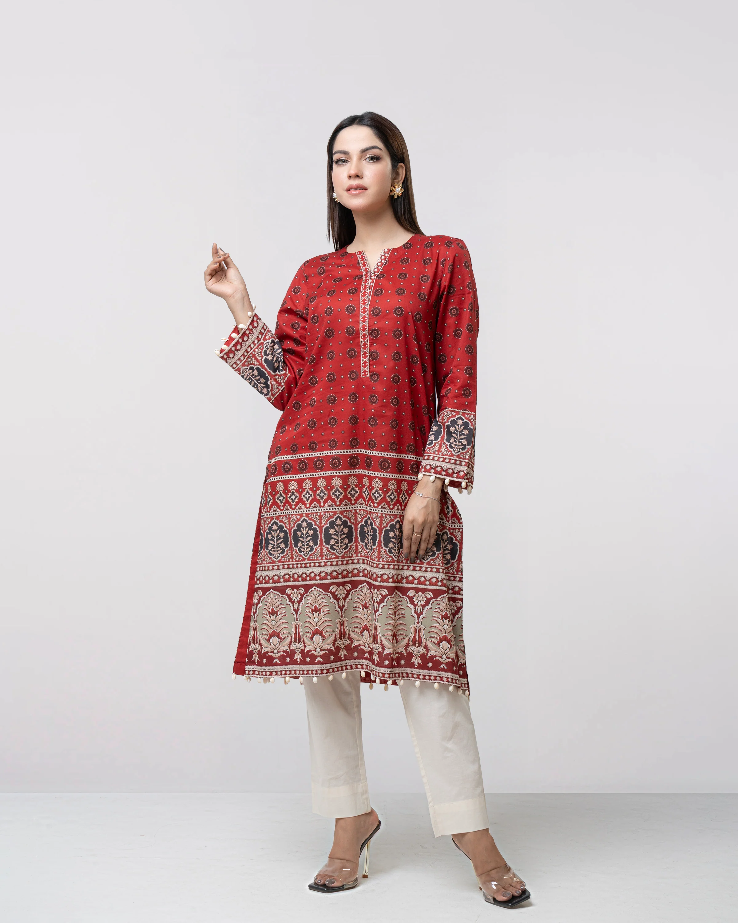 Smart Fit Printed One-Piece Lawn Kurta - Image 2