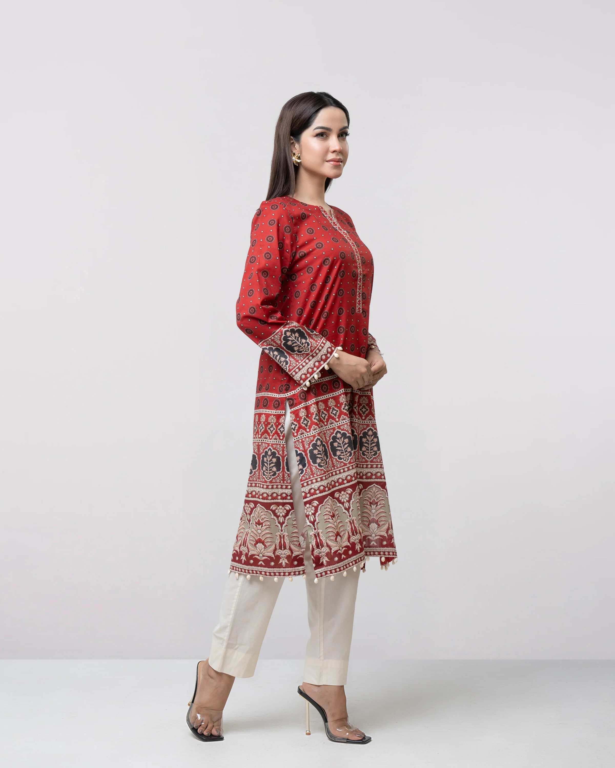 Smart Fit Printed One-Piece Lawn Kurta - Image 4
