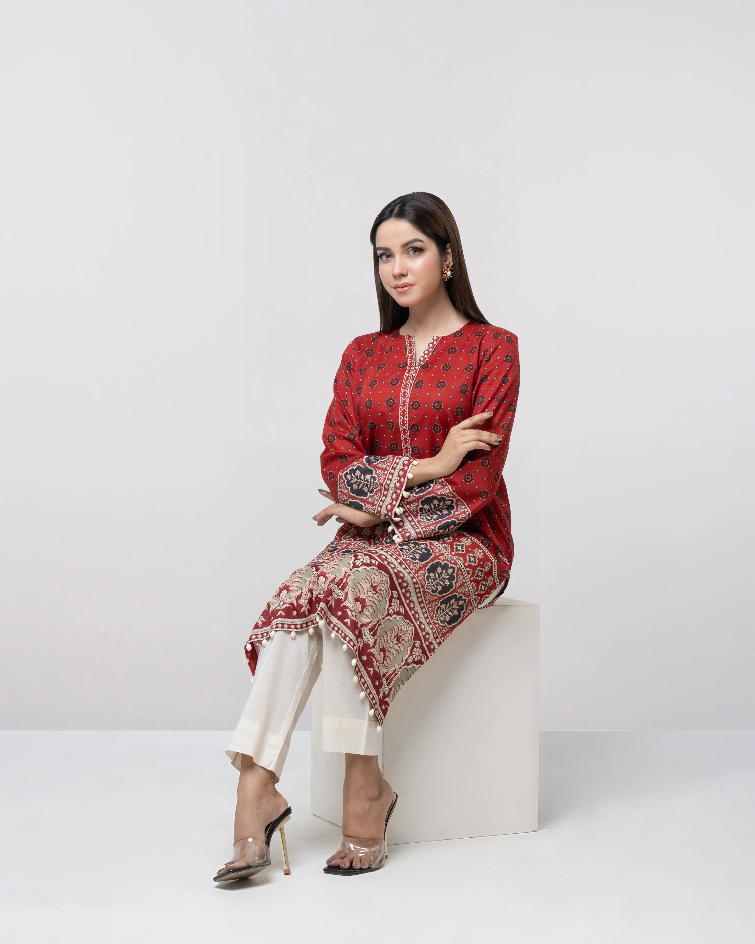 Smart Fit Printed One-Piece Lawn Kurta - Image 7