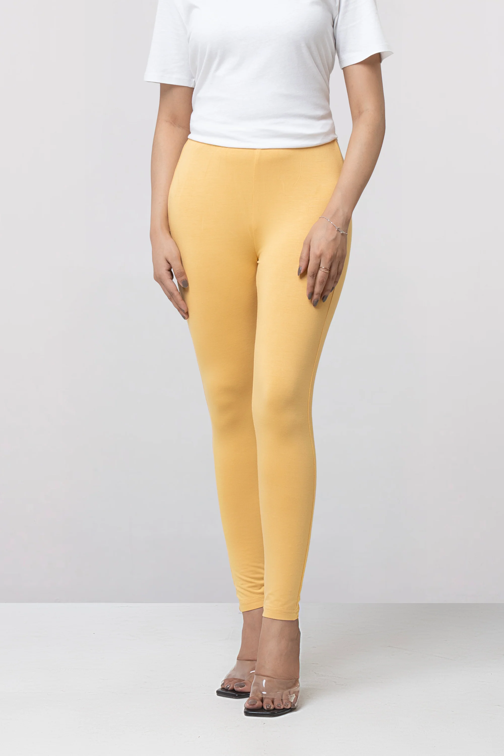 Knitted Basic Viscose-Spandex Leggings - Image 11