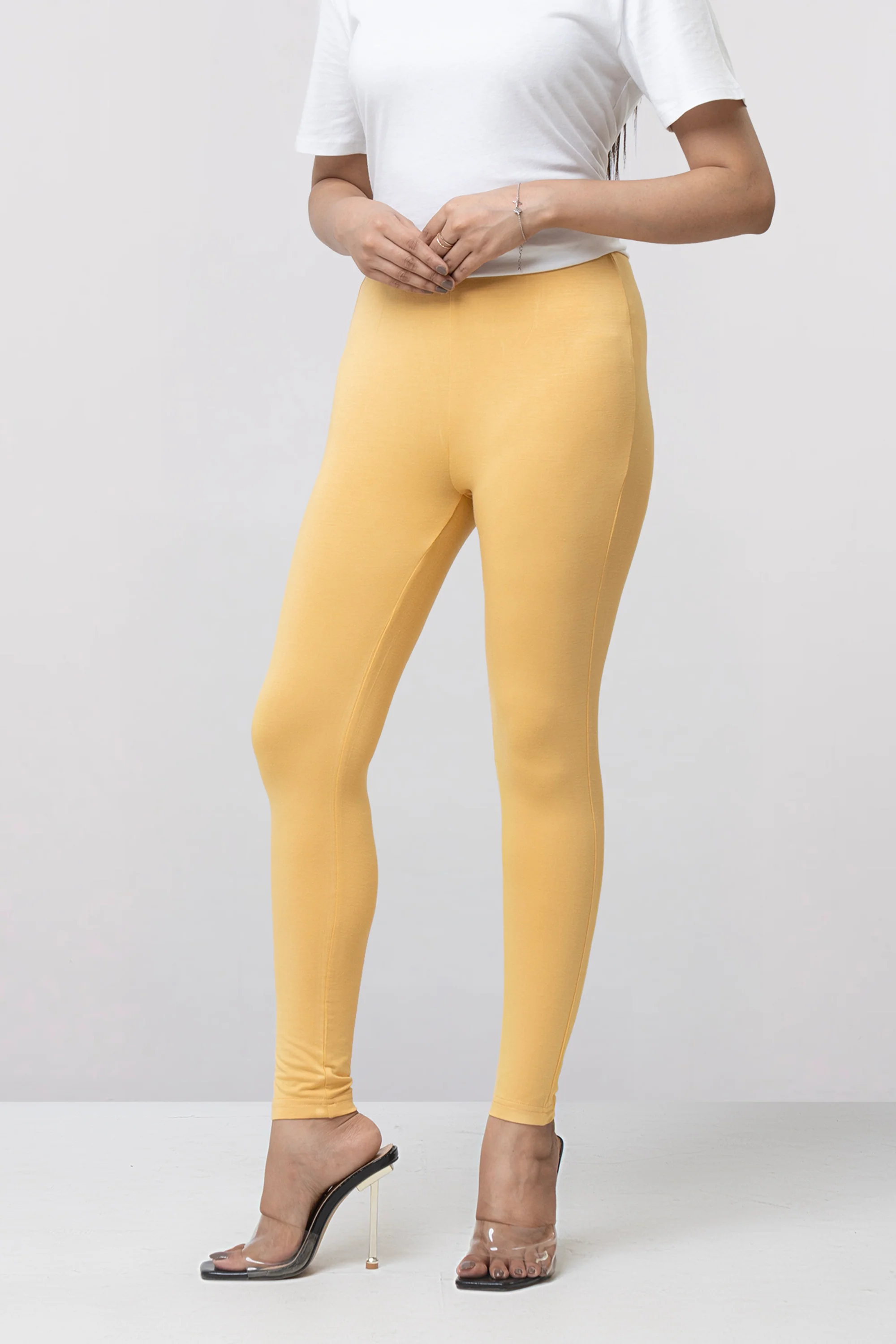 Knitted Basic Viscose-Spandex Leggings - Image 12