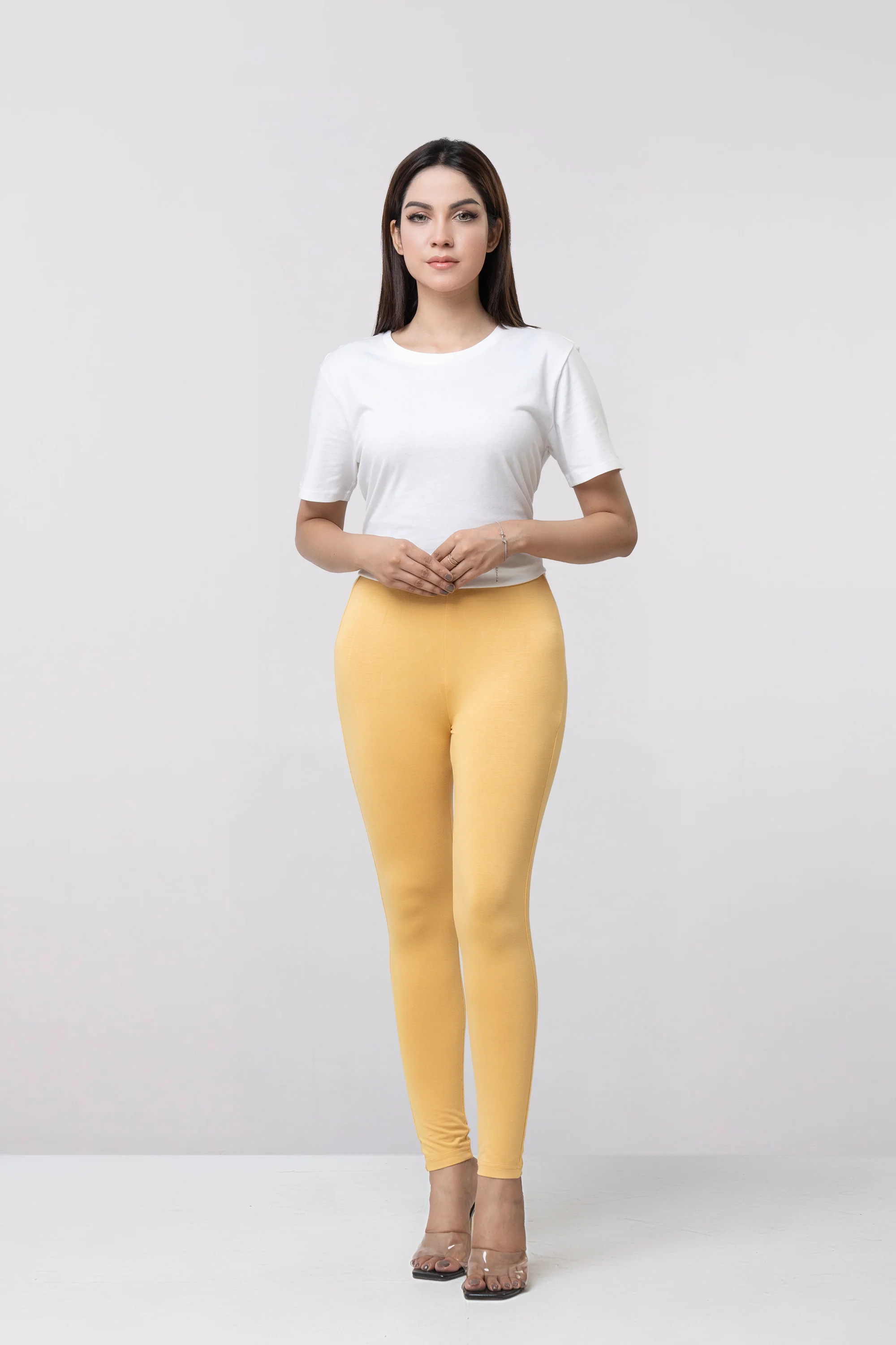Knitted Basic Viscose-Spandex Leggings - Image 13