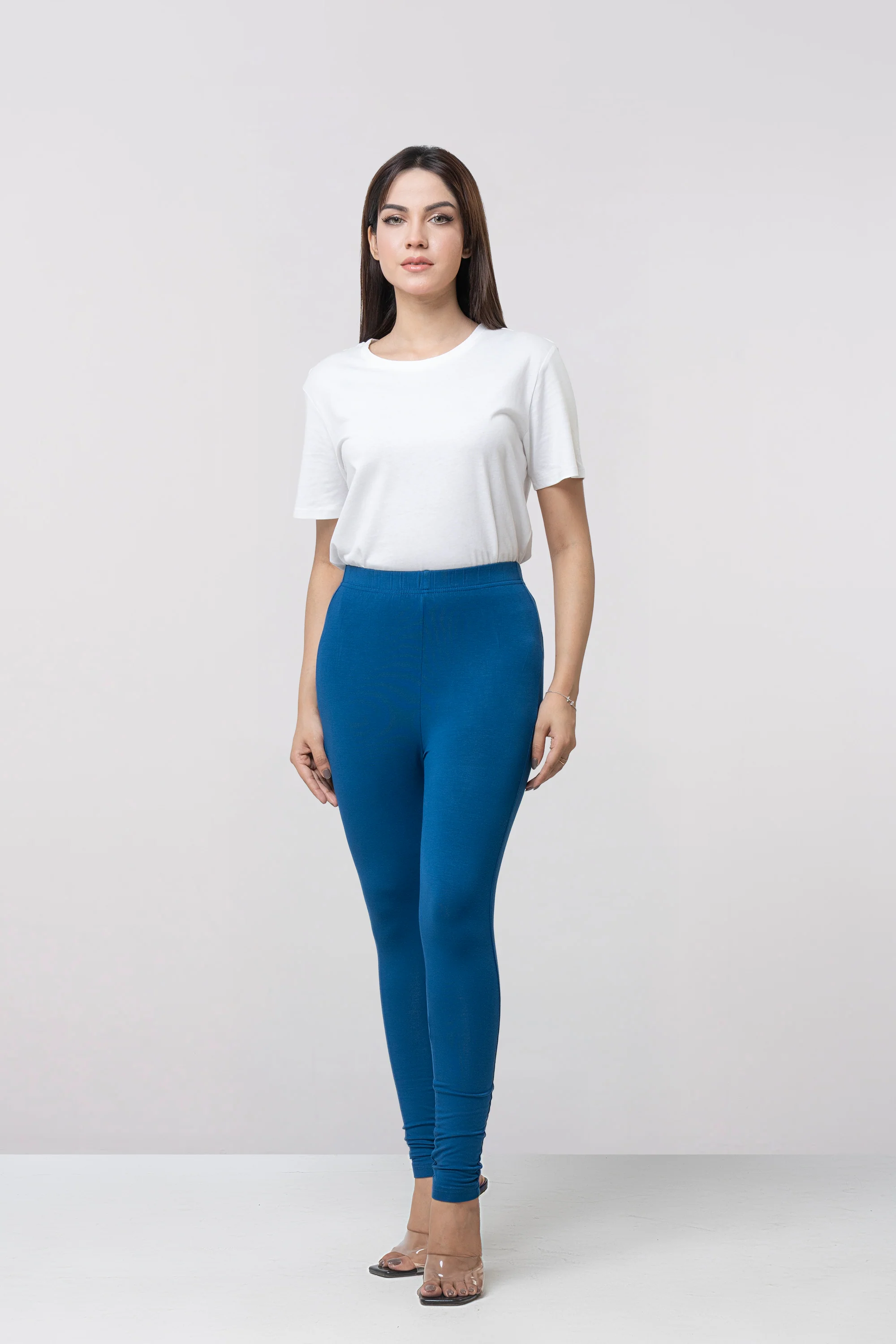 Knitted Basic Viscose-Spandex Leggings - Image 17