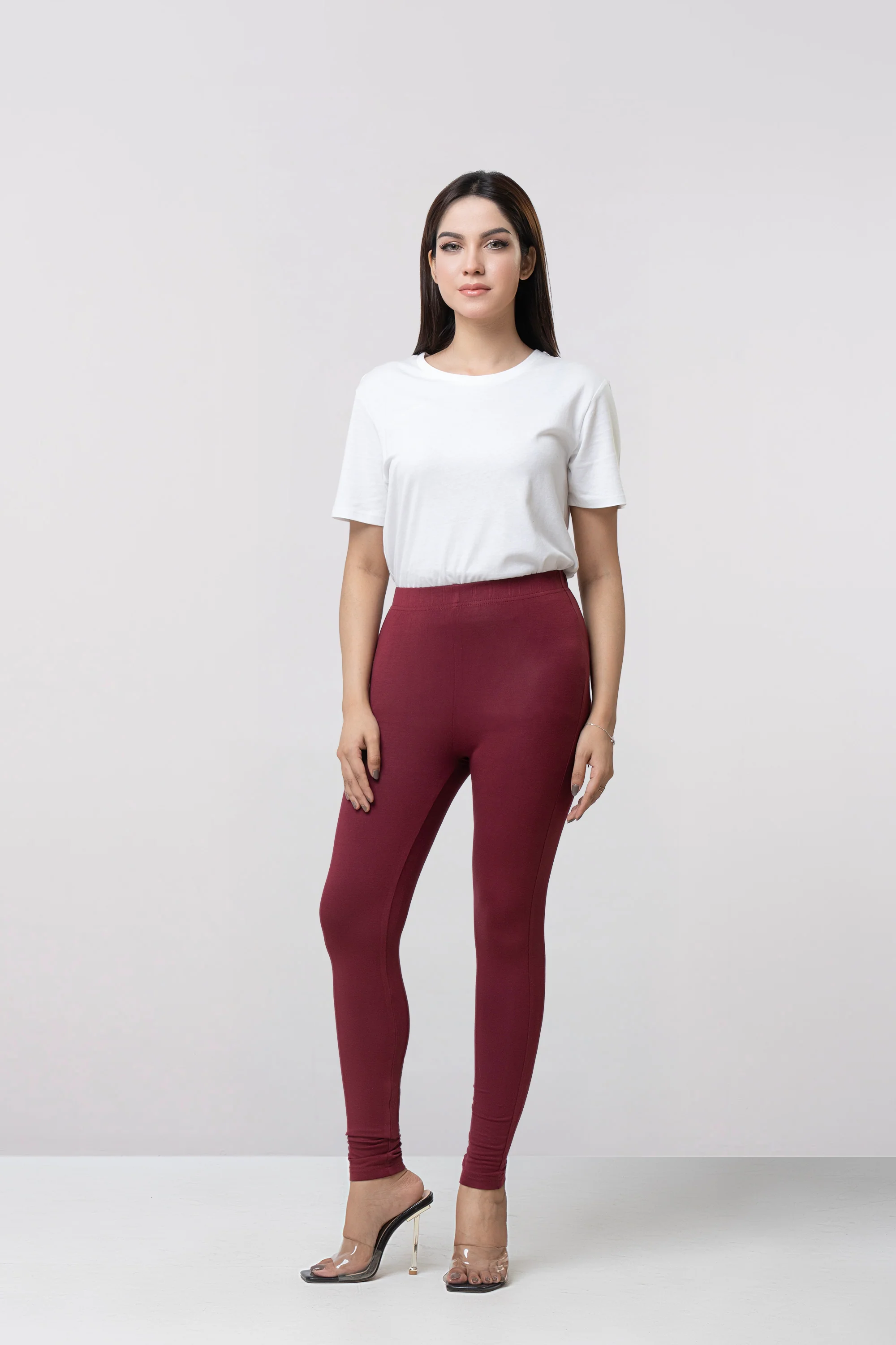 Knitted Basic Viscose-Spandex Leggings - Image 22
