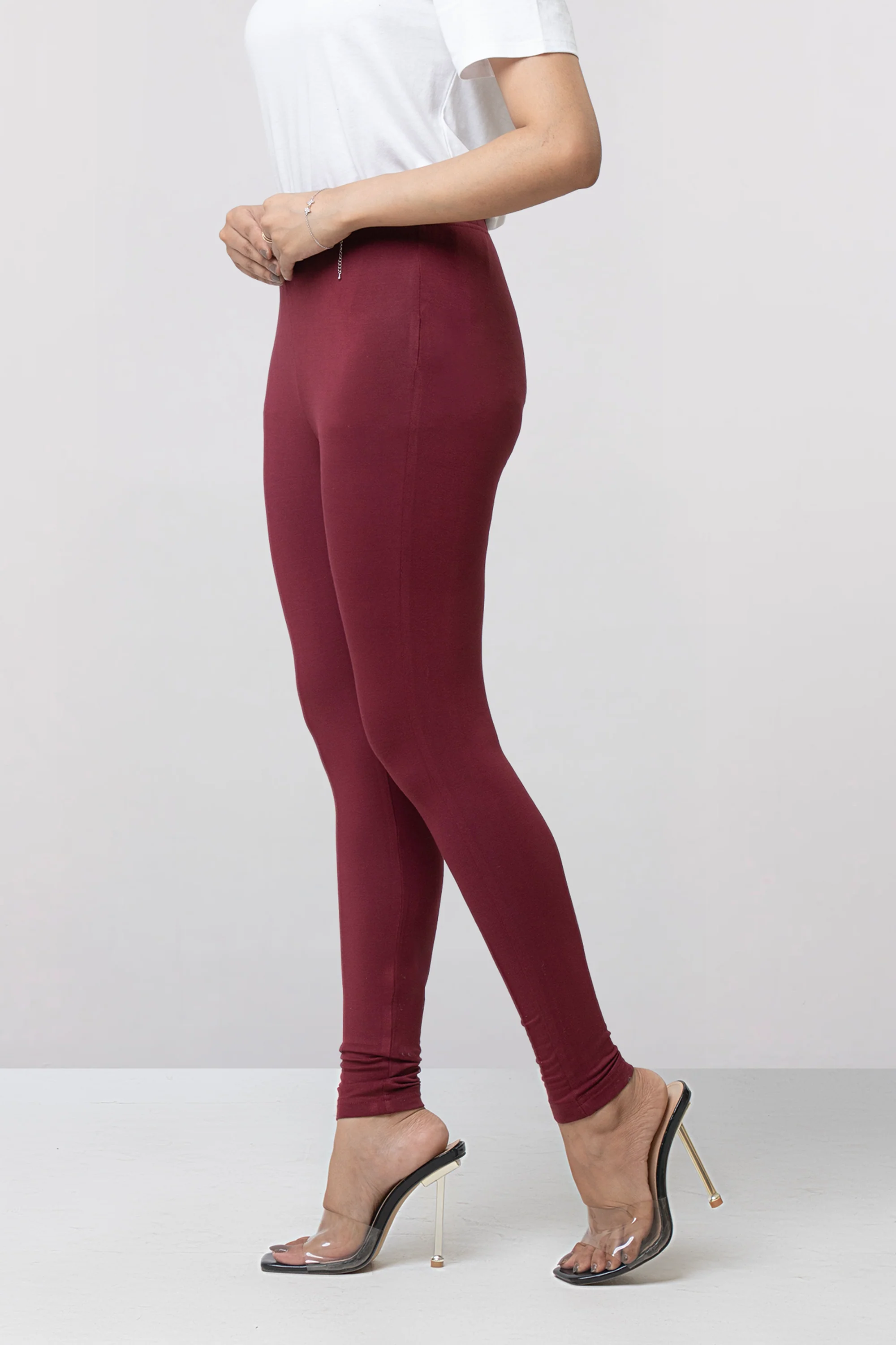 Knitted Basic Viscose-Spandex Leggings - Image 23