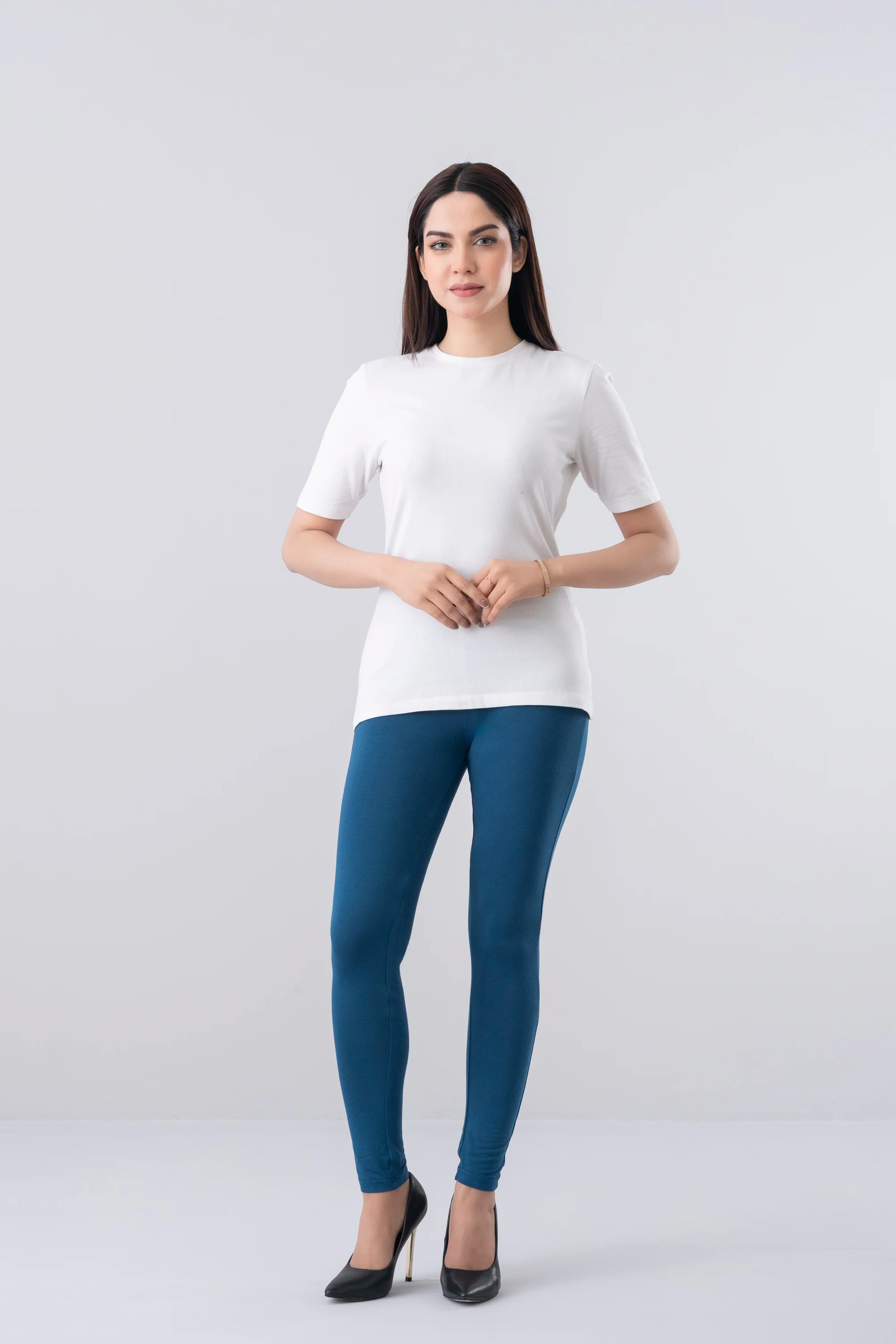 Skinny Fit Knitted Basic Leggings - Image 8