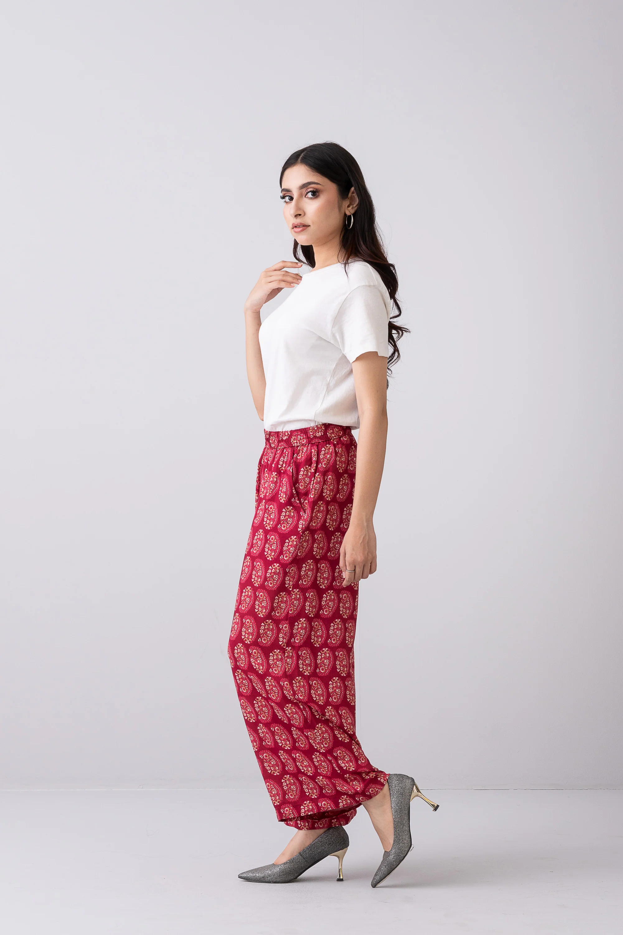 Relaxed Fit Viscose Digital Printed Palazzo - Image 3