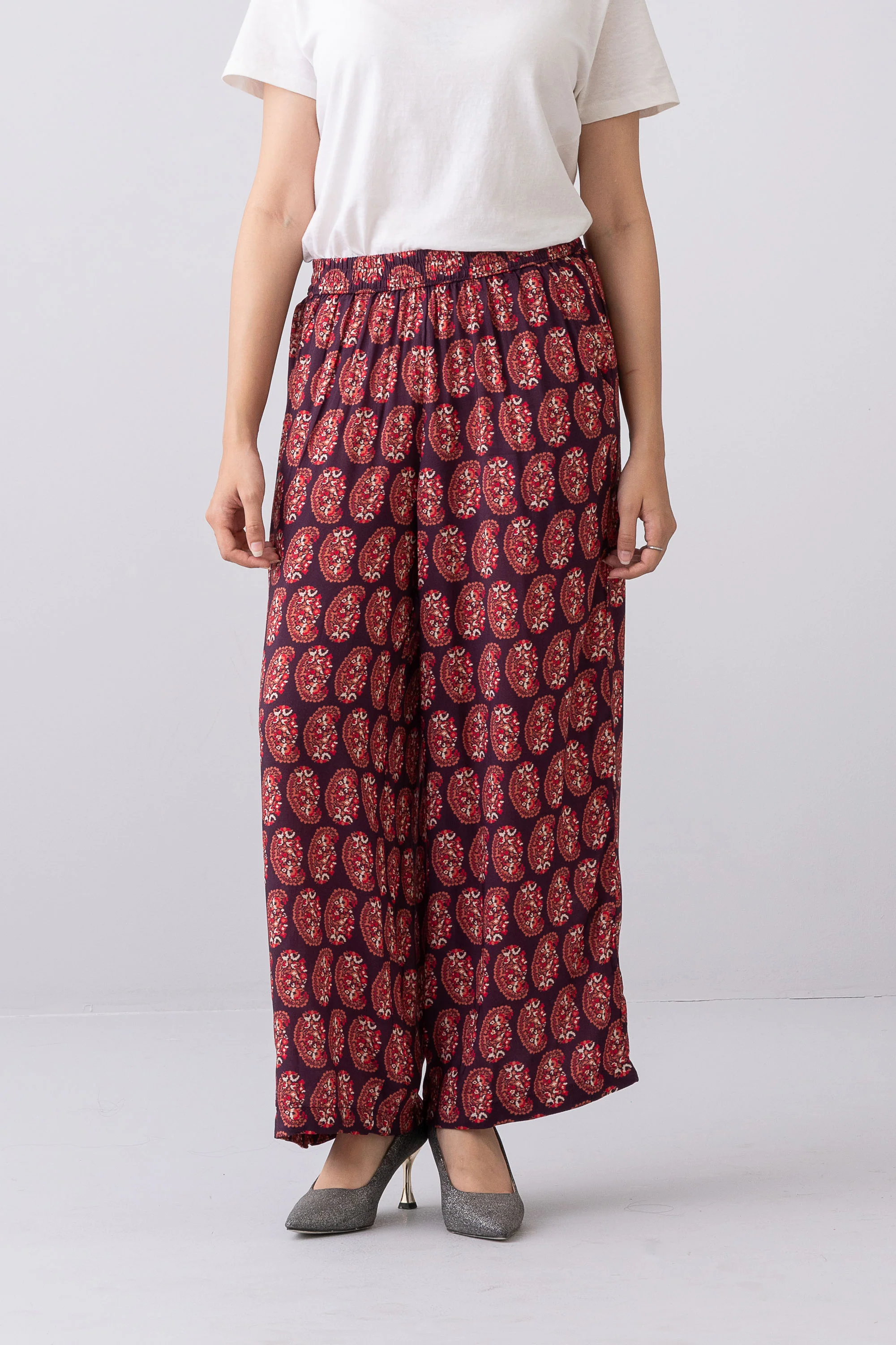 Relaxed Fit Viscose Digital Printed Palazzo - Image 6