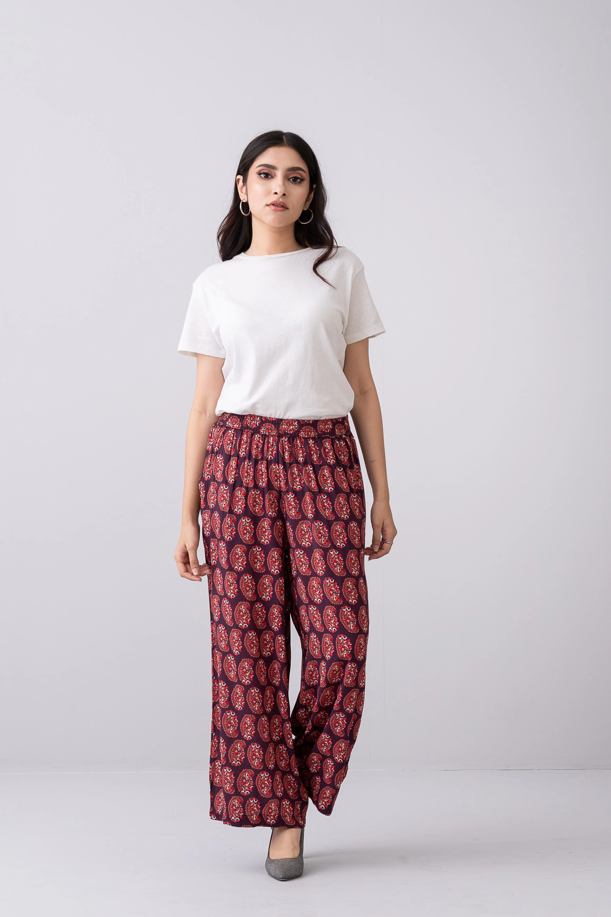 Relaxed Fit Viscose Digital Printed Palazzo - Image 7