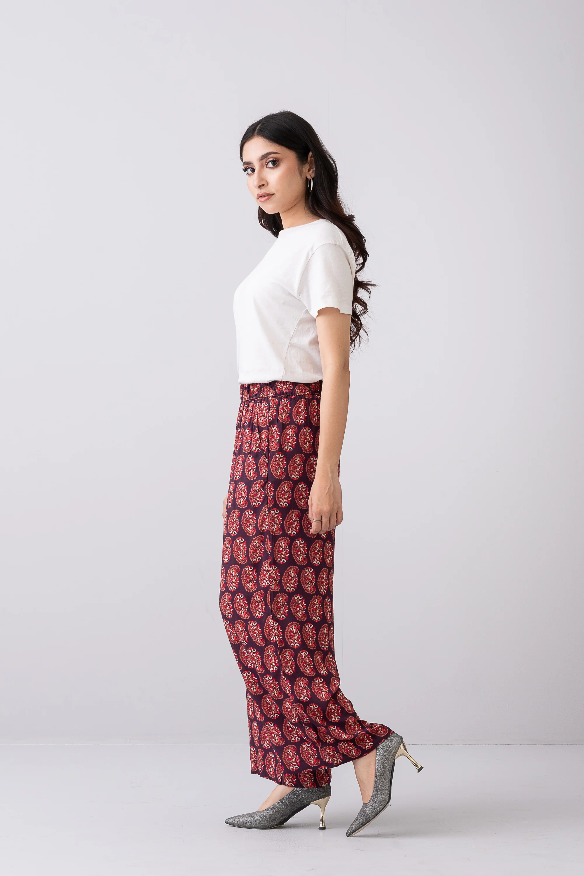 Relaxed Fit Viscose Digital Printed Palazzo - Image 8