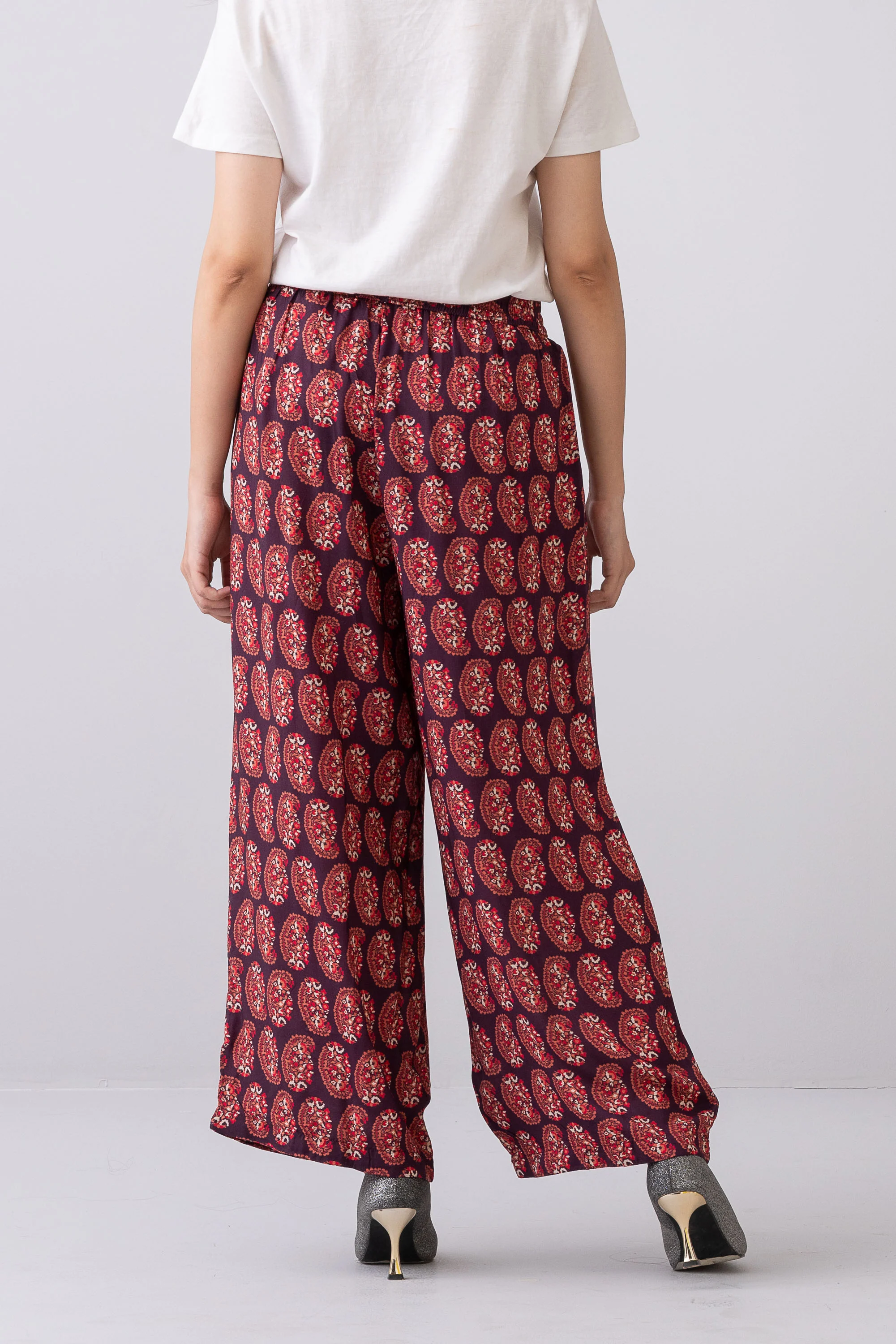 Relaxed Fit Viscose Digital Printed Palazzo - Image 9