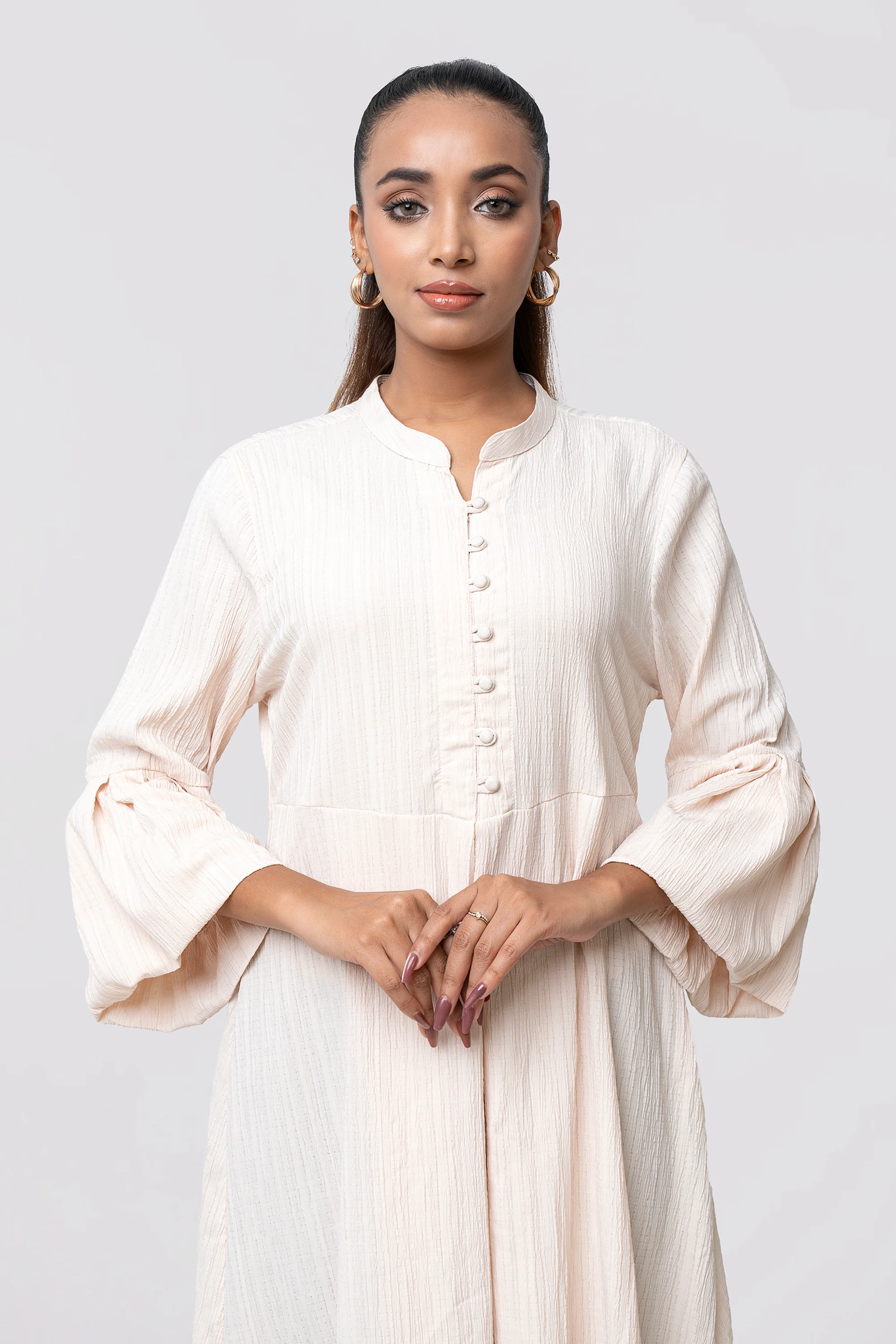 Regular Fit A-line Flare Long Dress - Image 6
