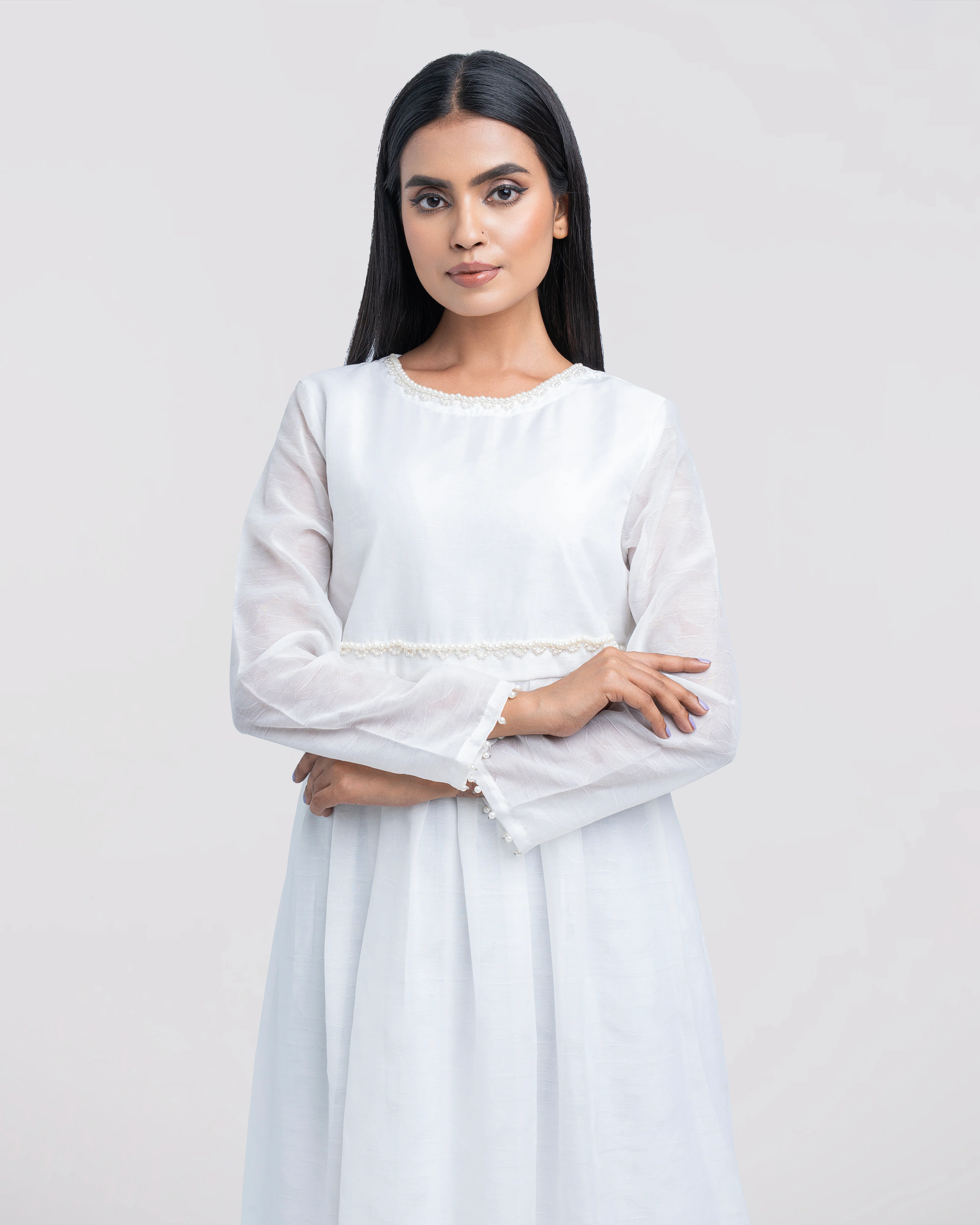 Women's Hand Embroidered Long Dress - Image 6